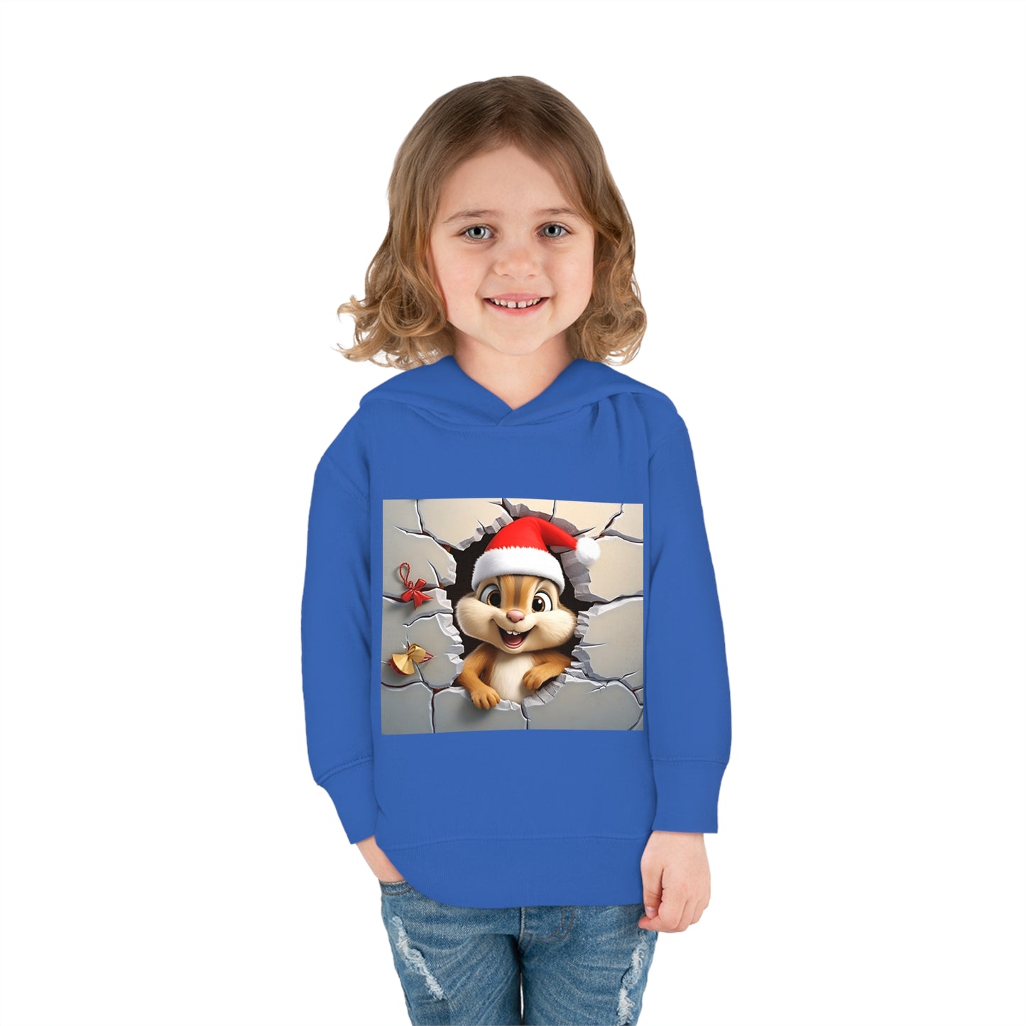 ~Baby Chipmunk~ 3D Christmas Toddler Pullover Fleece Hoodie by Rabbit Skins