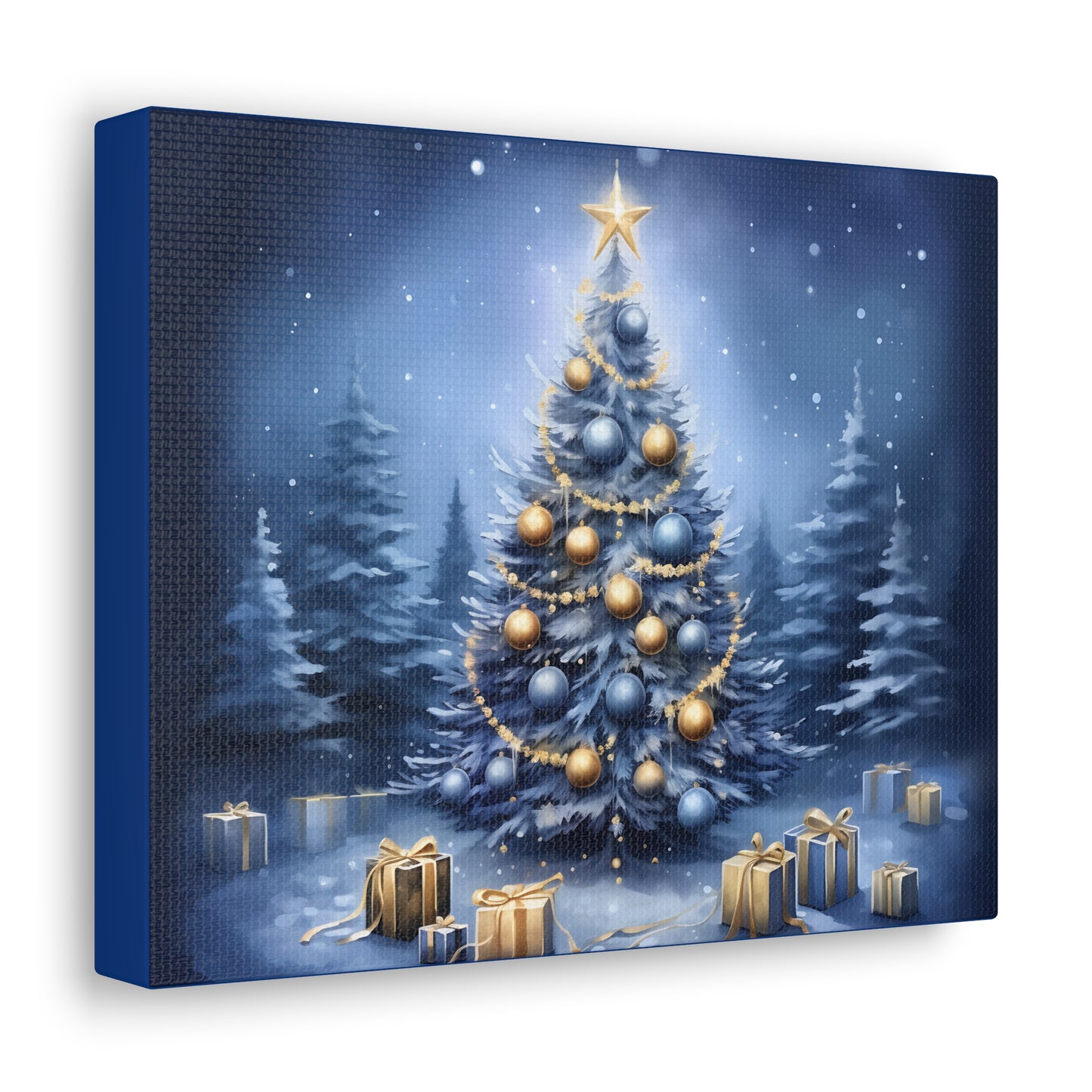 ~Blue Christmas Tree~ Canvas Gallery Wrap