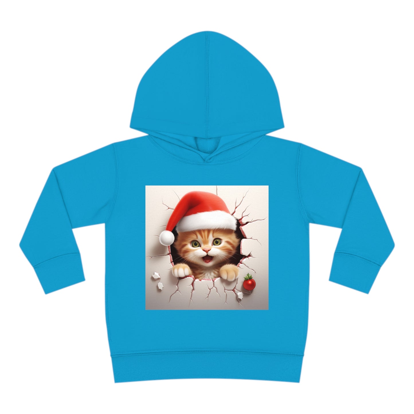 ~Kitten~ 3D Christmas Toddler Pullover Fleece Hoodie by Rabbit Skins