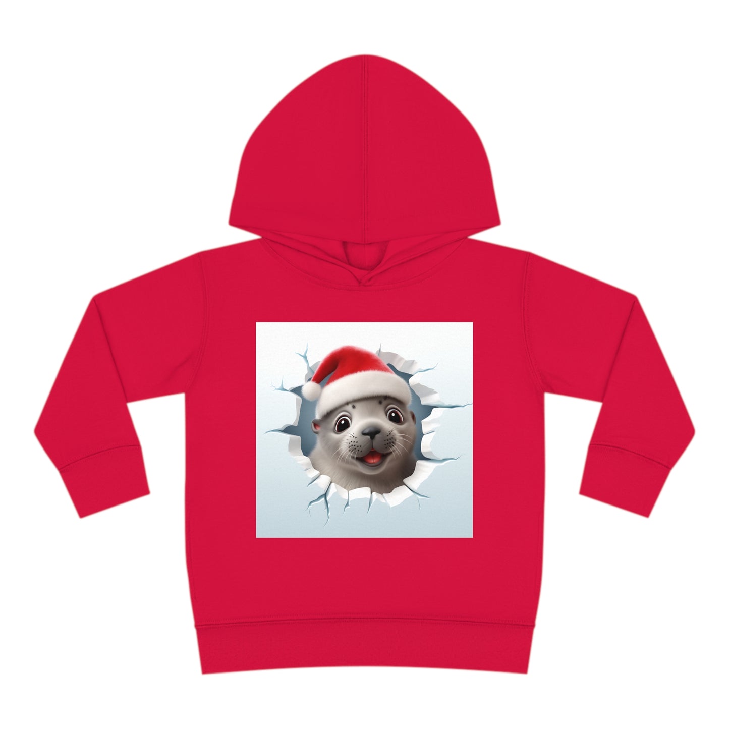 ~Baby Seal~ 3D Christmas Toddler Pullover Fleece Hoodie by Rabbit Skins