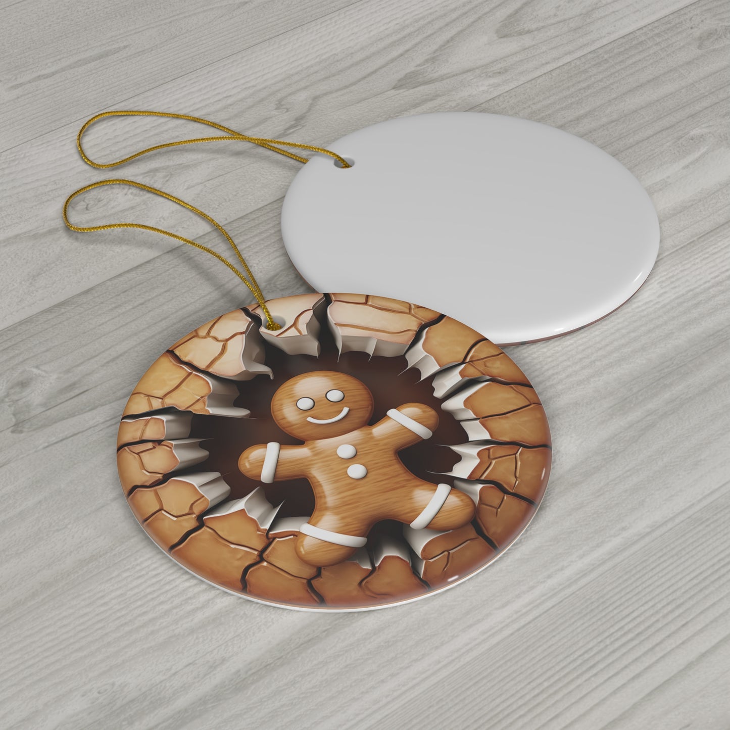 Copy of ~3D Cookie Gingerbread Man~ Ceramic Ornament
