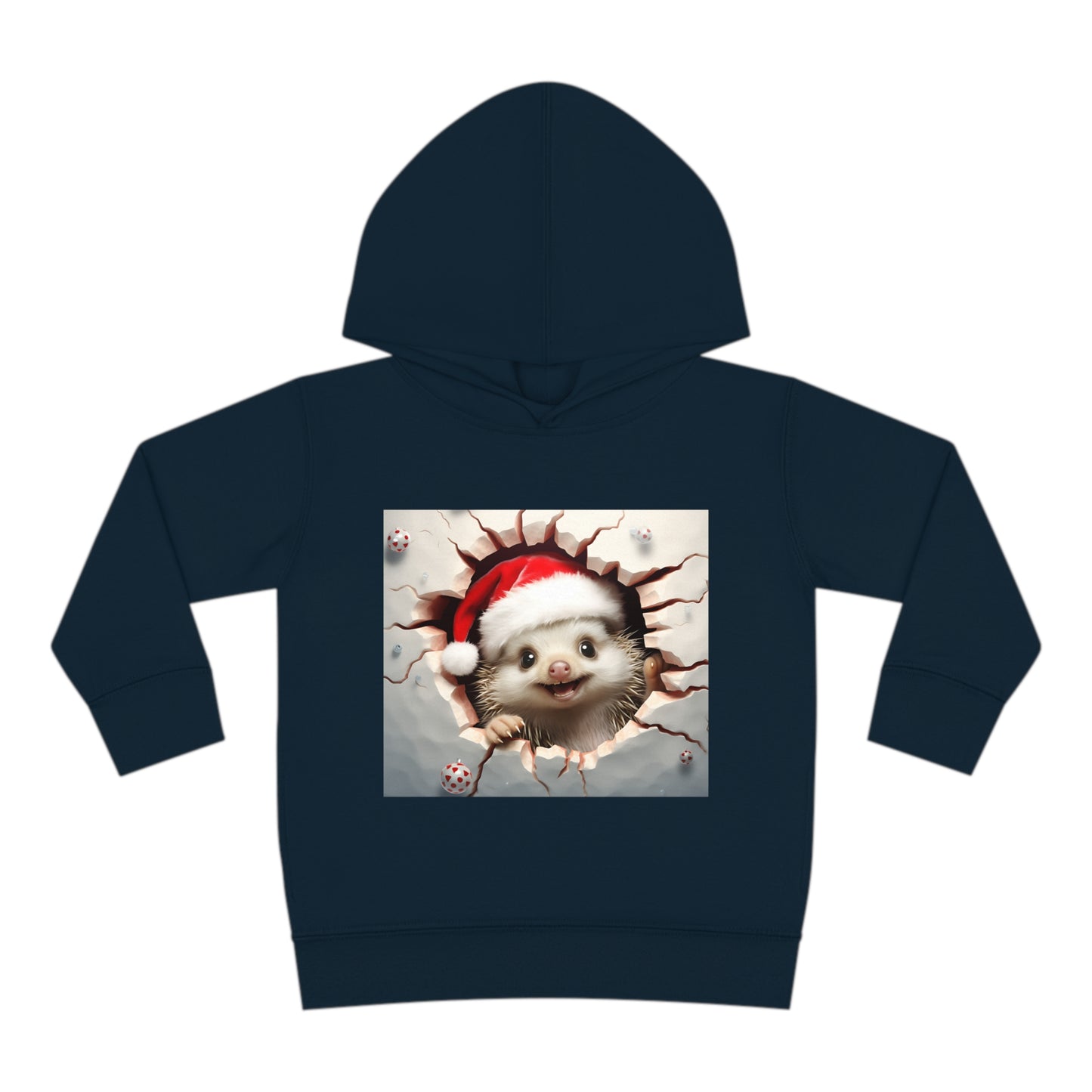 ~Baby Hedgehog~ 3D Christmas Toddler Pullover Fleece Hoodie by Rabbit Skins