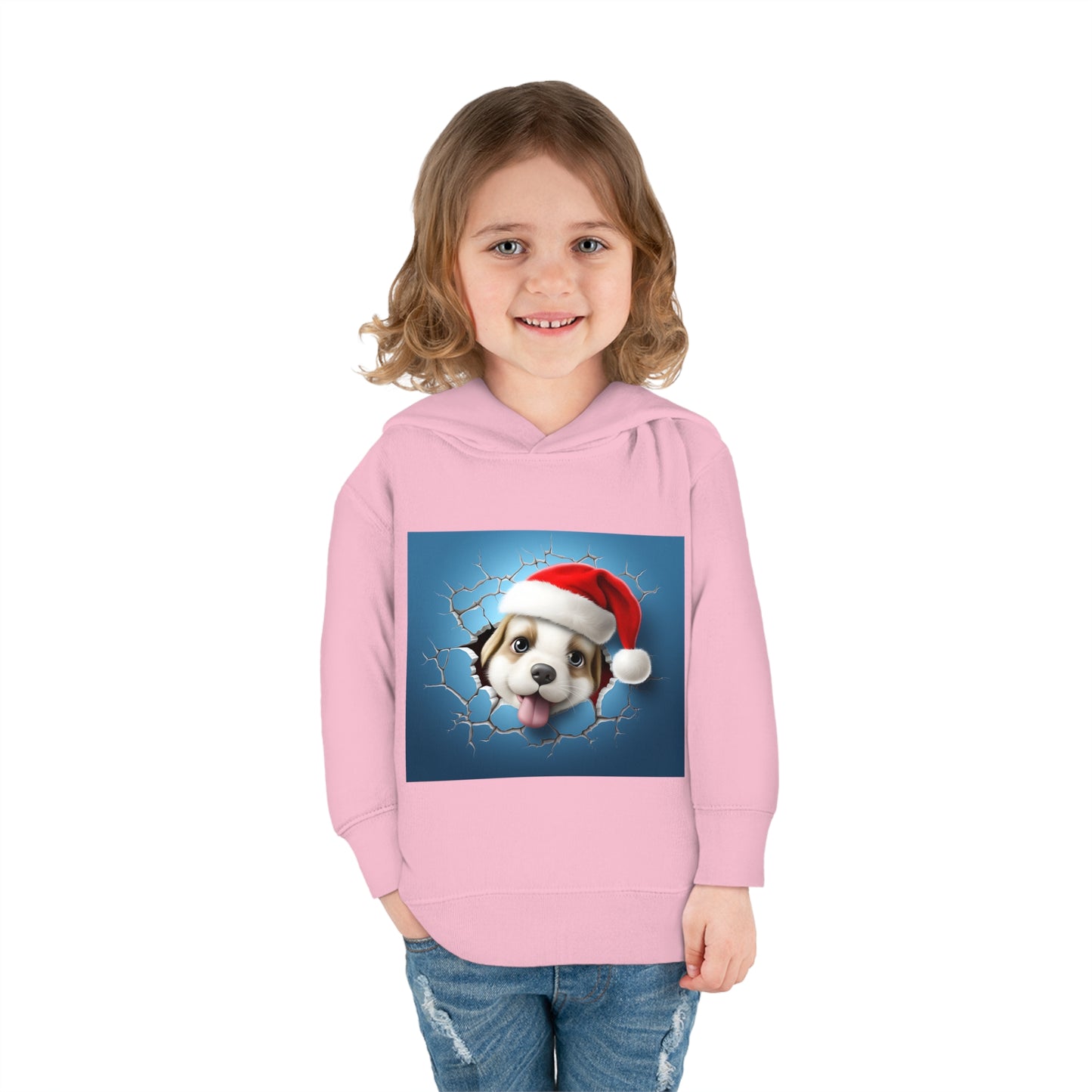 ~Baby Puppy~ 3D Christmas Toddler Pullover Fleece Hoodie by Rabbit Skins