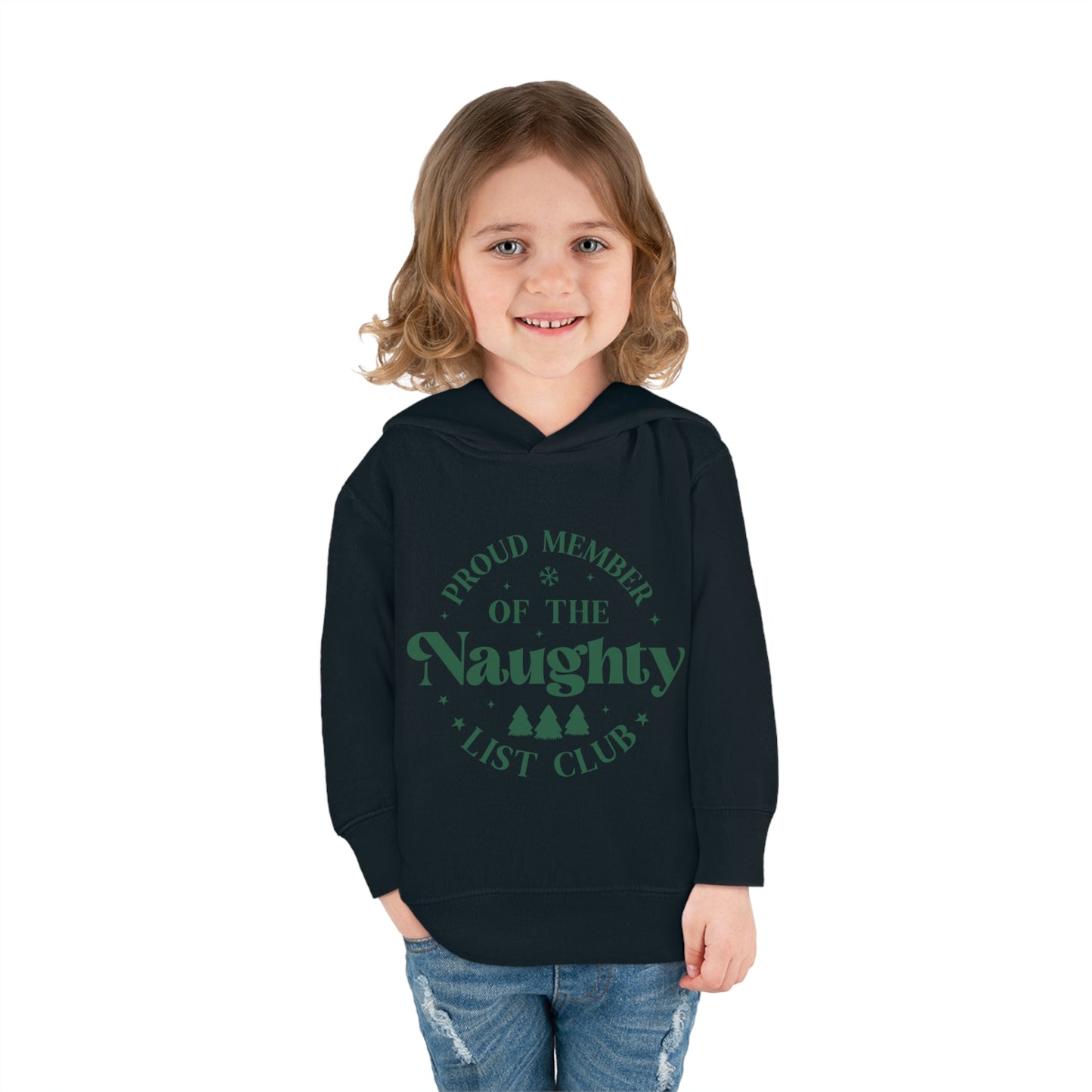 ~Proud Member of the Naughty List Club~ Christmas Toddler Pullover Fleece Hoodie by Rabbit Skins