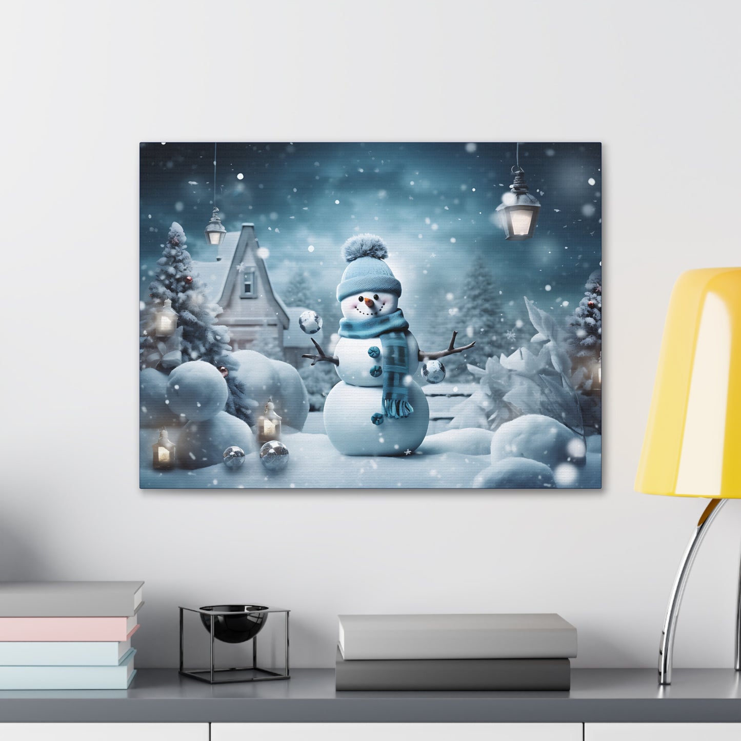 ~Blue Snowman Too~ Canvas Gallery Wrap