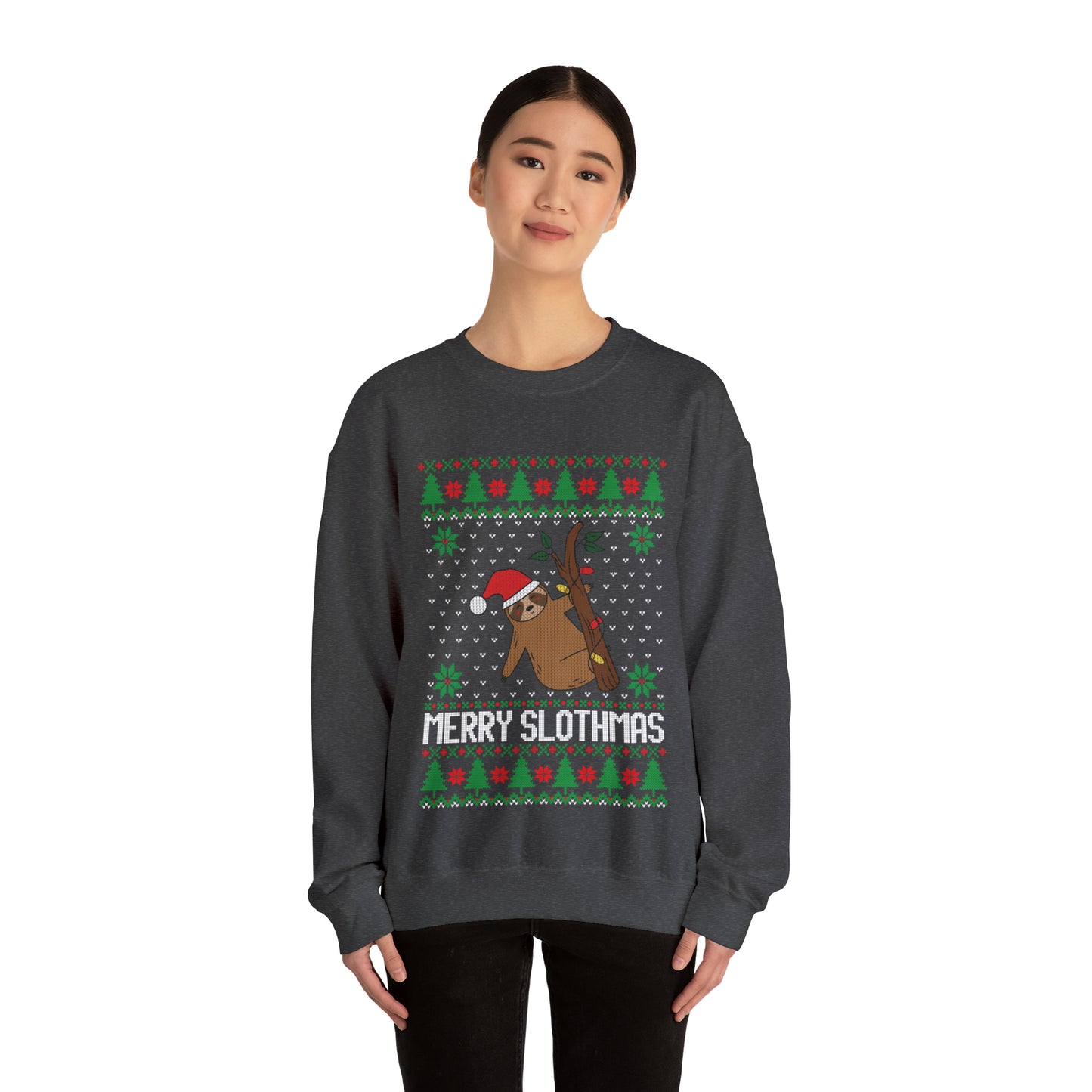 ~Merry Slothmas~ Unisex Heavy Blend™ Crewneck Sweatshirt
