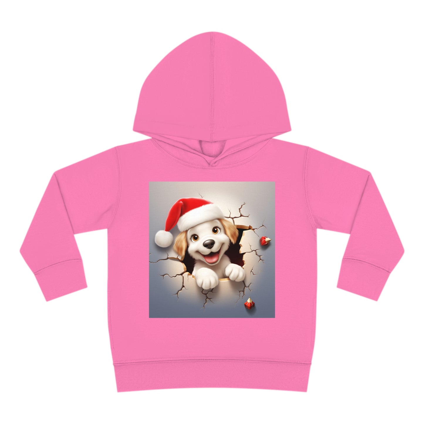 ~Little Puppy~ 3D Christmas Toddler Pullover Fleece Hoodie by Rabbit Skins