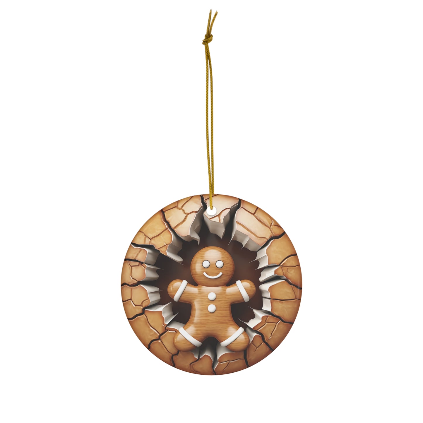 Copy of ~3D Cookie Gingerbread Man~ Ceramic Ornament