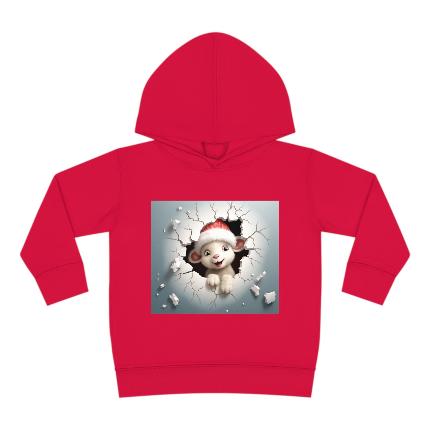 ~Baby Lamb~ 3D Christmas Toddler Pullover Fleece Hoodie by Rabbit Skins