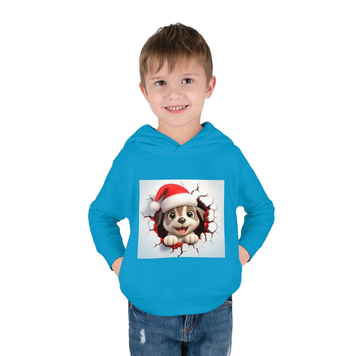 ~Puppy~ 3D Christmas Toddler Pullover Fleece Hoodie by Rabbit Skins