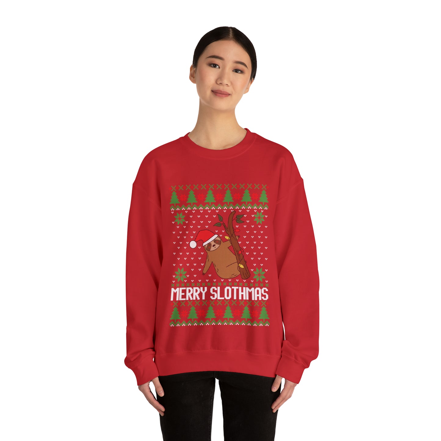 ~Merry Slothmas~ Unisex Heavy Blend™ Crewneck Sweatshirt
