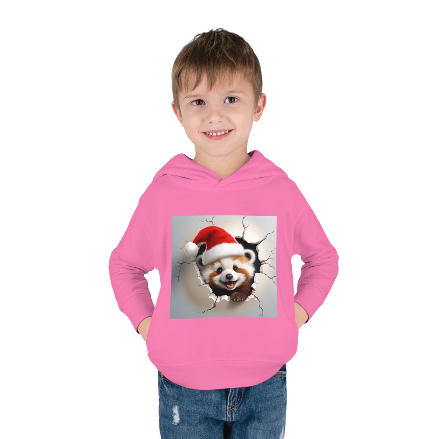 ~Baby Red Panda~ 3D Christmas Toddler Pullover Fleece Hoodie by Rabbit Skins