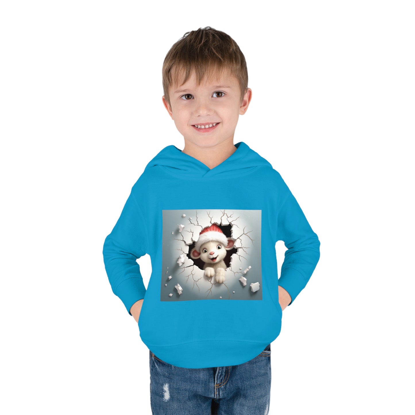 ~Baby Lamb~ 3D Christmas Toddler Pullover Fleece Hoodie by Rabbit Skins