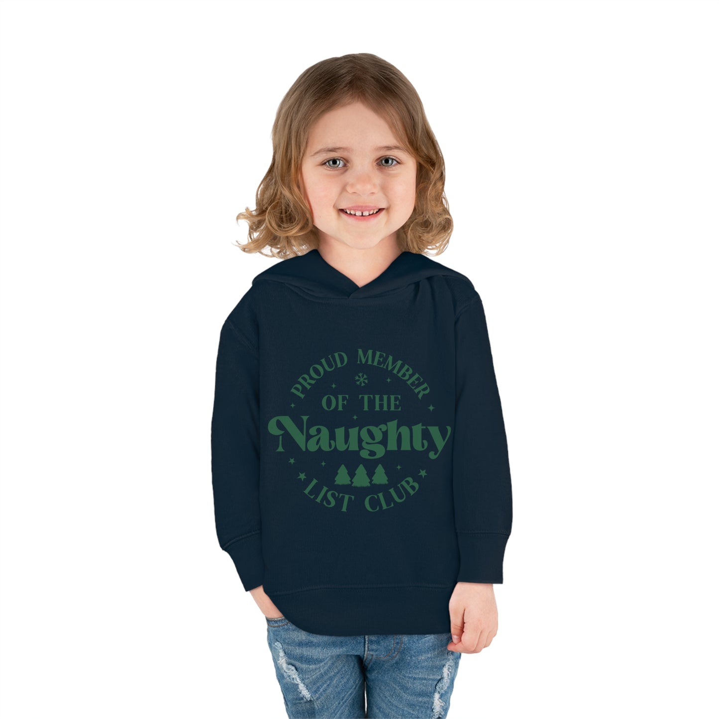 ~Proud Member of the Naughty List Club~ Christmas Toddler Pullover Fleece Hoodie by Rabbit Skins
