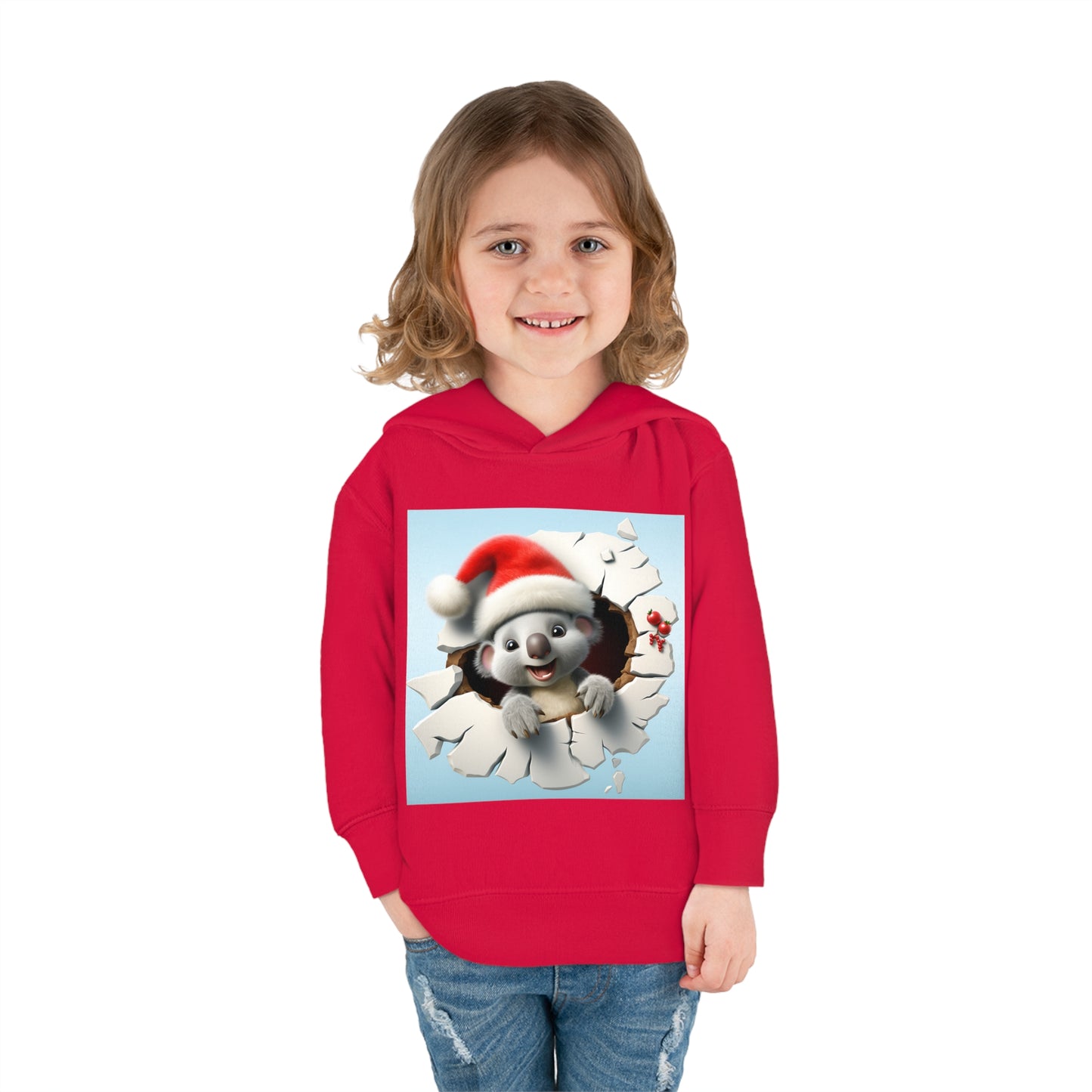 ~Baby Koala~ 3D Christmas Toddler Pullover Fleece Hoodie by Rabbit Skins