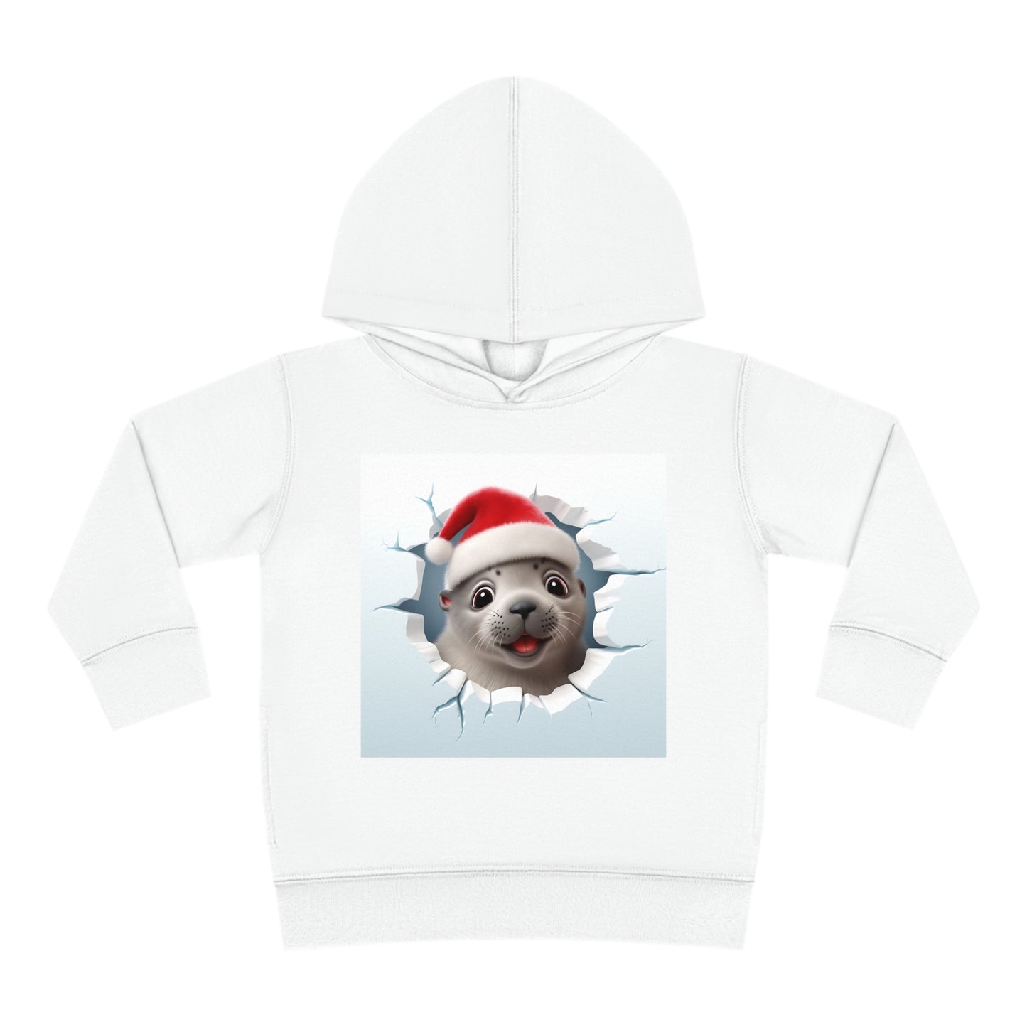 ~Baby Seal~ 3D Christmas Toddler Pullover Fleece Hoodie by Rabbit Skins