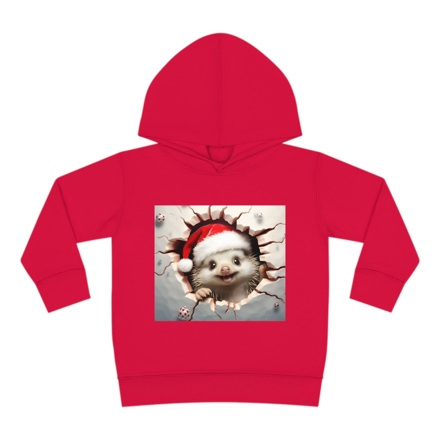 ~Baby Hedgehog~ 3D Christmas Toddler Pullover Fleece Hoodie by Rabbit Skins