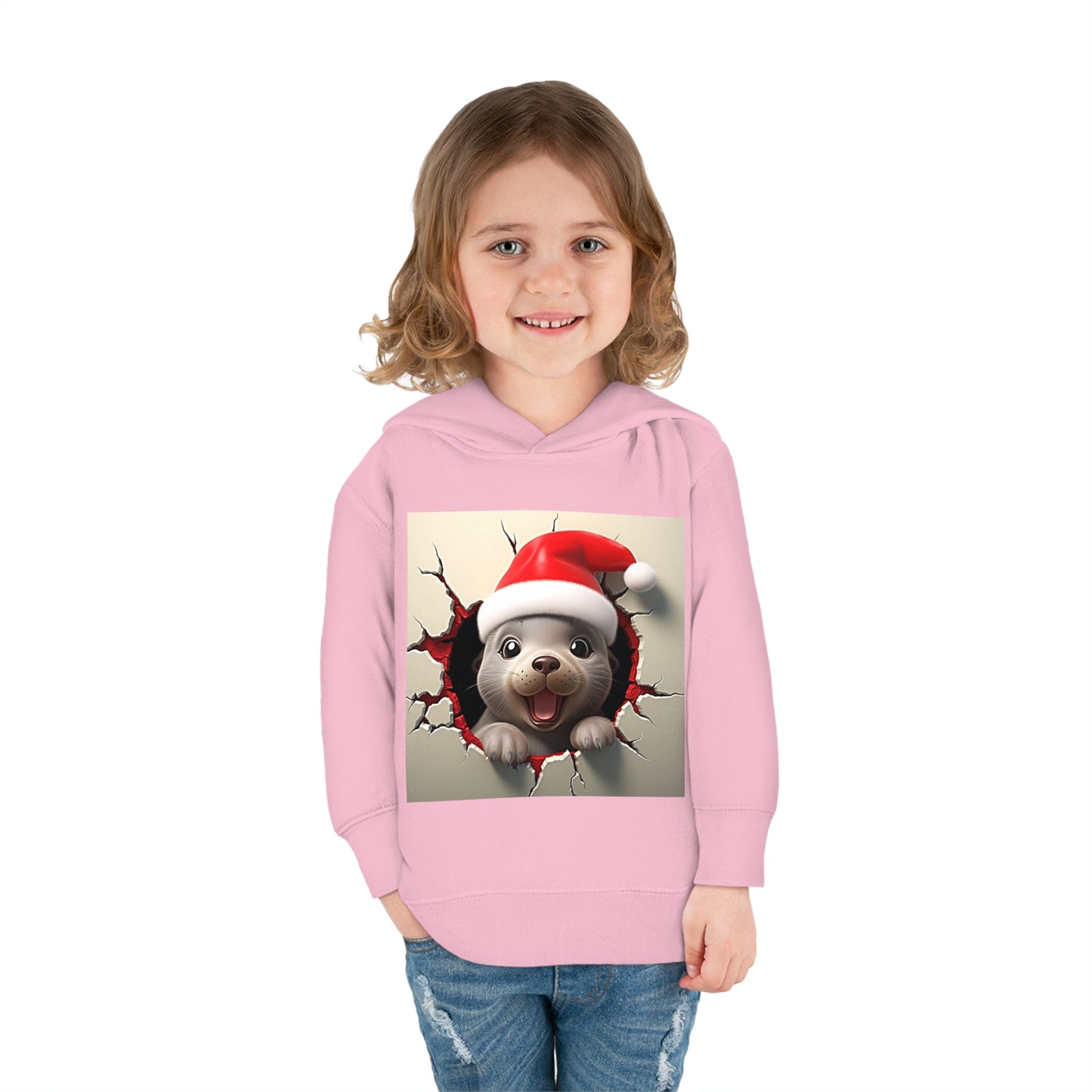 Copy of ~Baby Seal Cub~ 3D Christmas Toddler Pullover Fleece Hoodie by Rabbit Skins