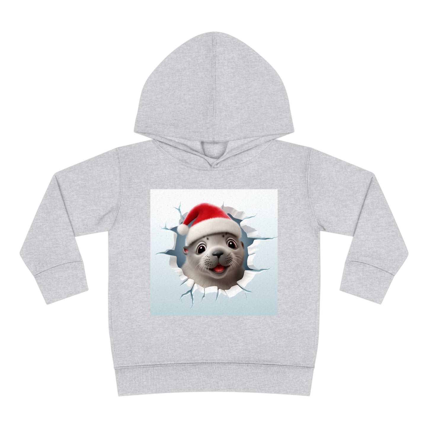 ~Baby Seal~ 3D Christmas Toddler Pullover Fleece Hoodie by Rabbit Skins