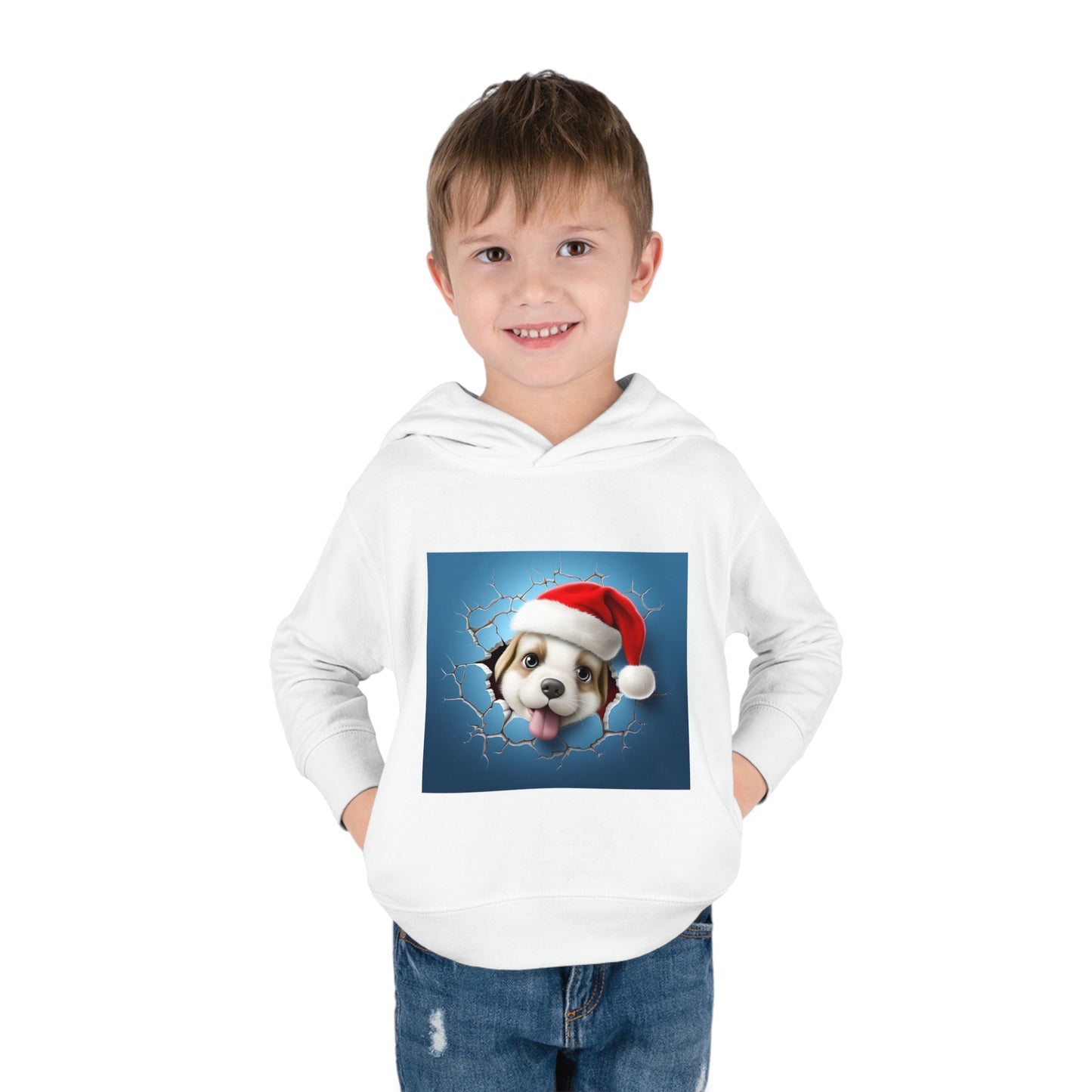 ~Baby Puppy~ 3D Christmas Toddler Pullover Fleece Hoodie by Rabbit Skins