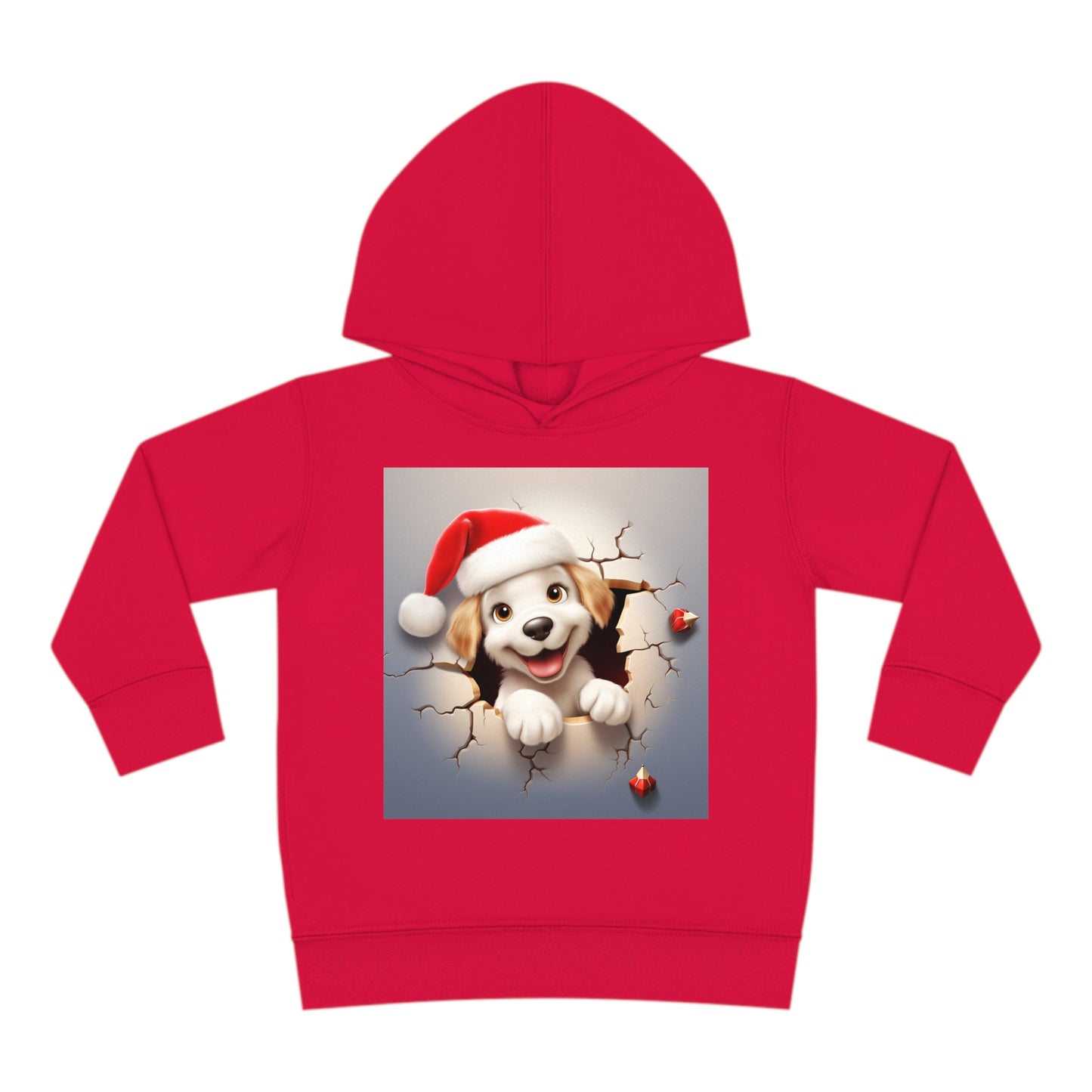 ~Little Puppy~ 3D Christmas Toddler Pullover Fleece Hoodie by Rabbit Skins