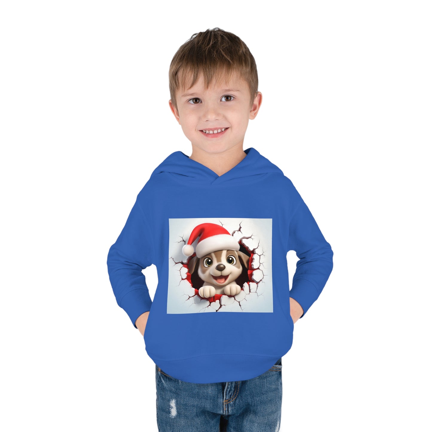 ~Puppy~ 3D Christmas Toddler Pullover Fleece Hoodie by Rabbit Skins