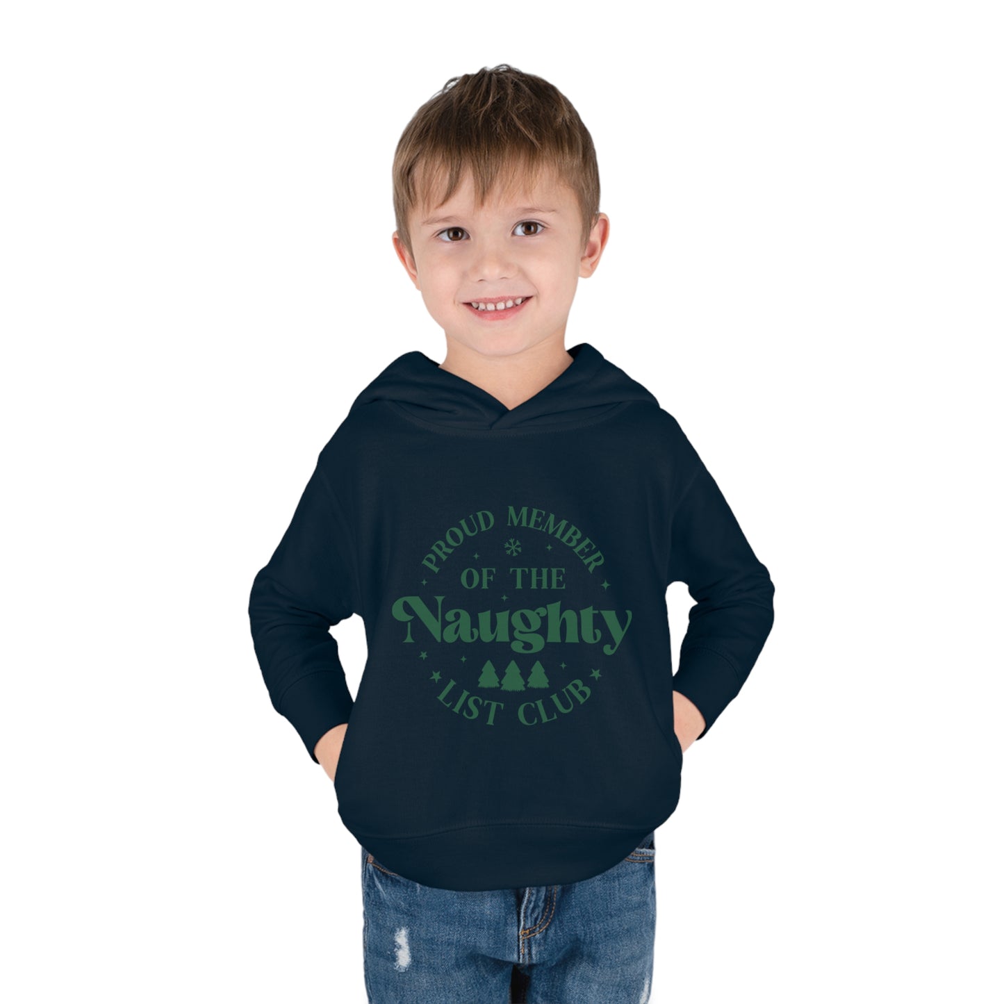 ~Proud Member of the Naughty List Club~ Christmas Toddler Pullover Fleece Hoodie by Rabbit Skins