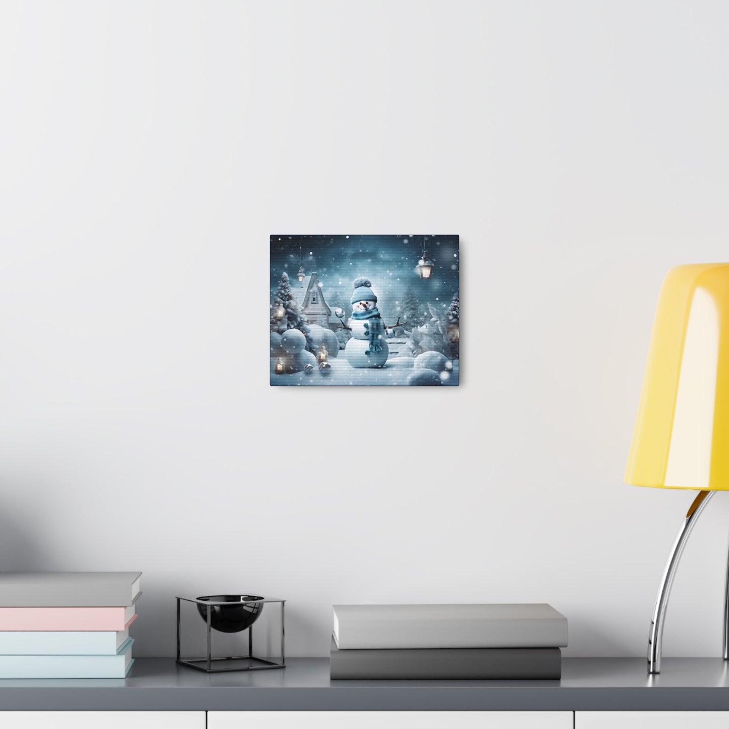 ~Blue Snowman Too~ Canvas Gallery Wrap