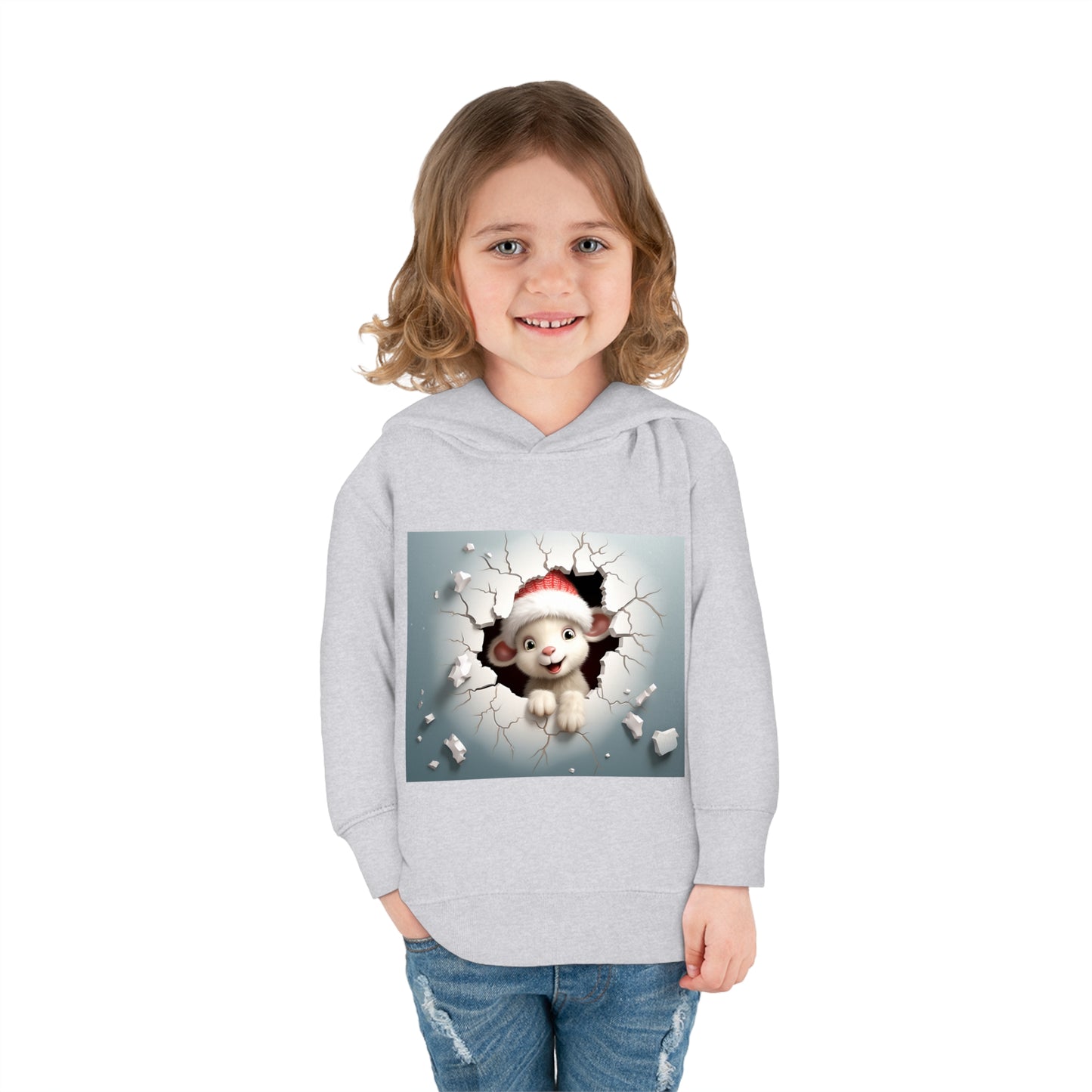 ~Baby Lamb~ 3D Christmas Toddler Pullover Fleece Hoodie by Rabbit Skins