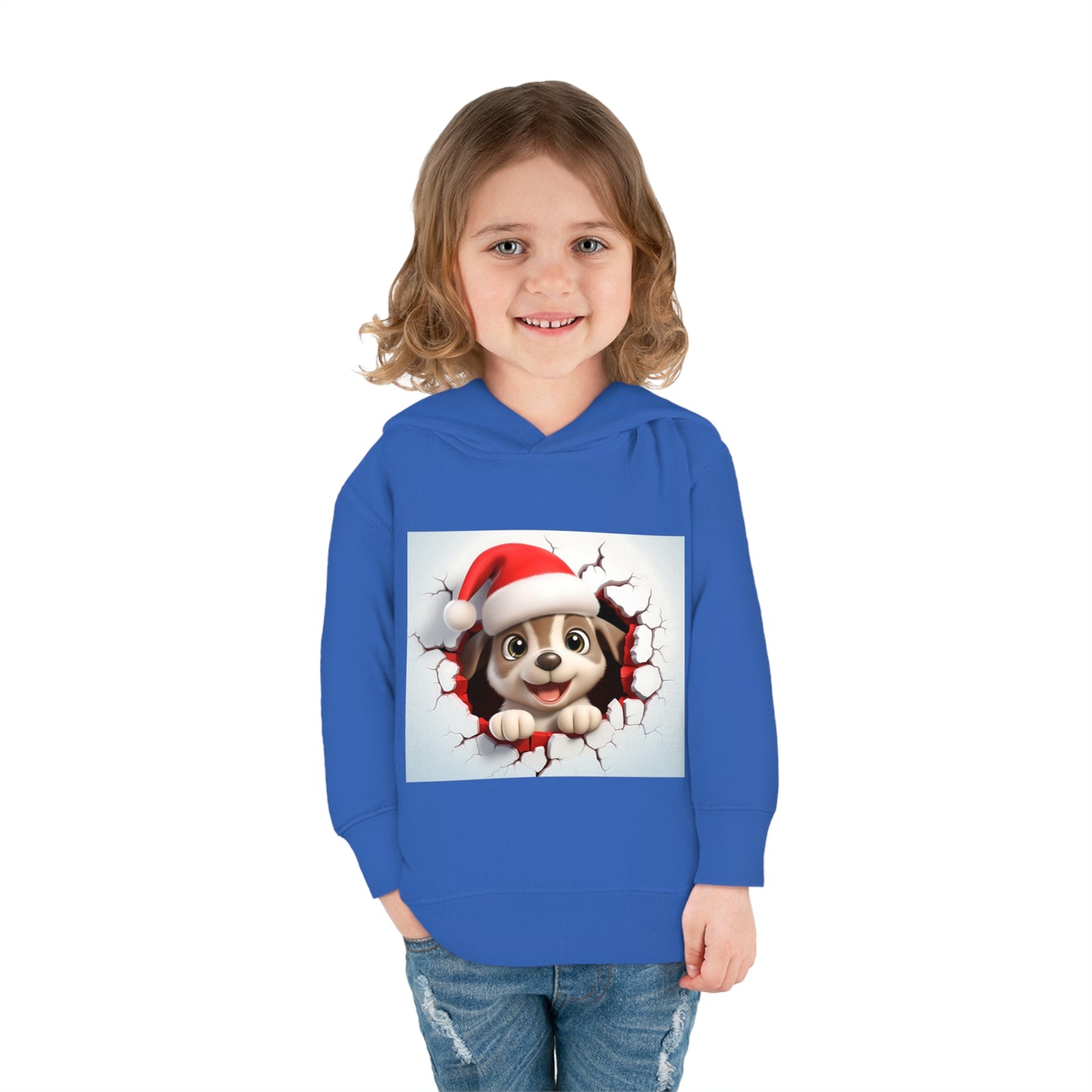~Puppy~ 3D Christmas Toddler Pullover Fleece Hoodie by Rabbit Skins