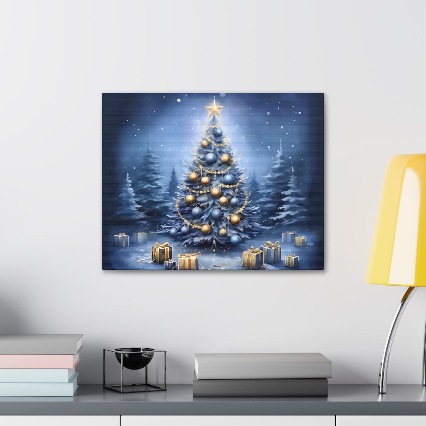 ~Blue Christmas Tree~ Canvas Gallery Wrap