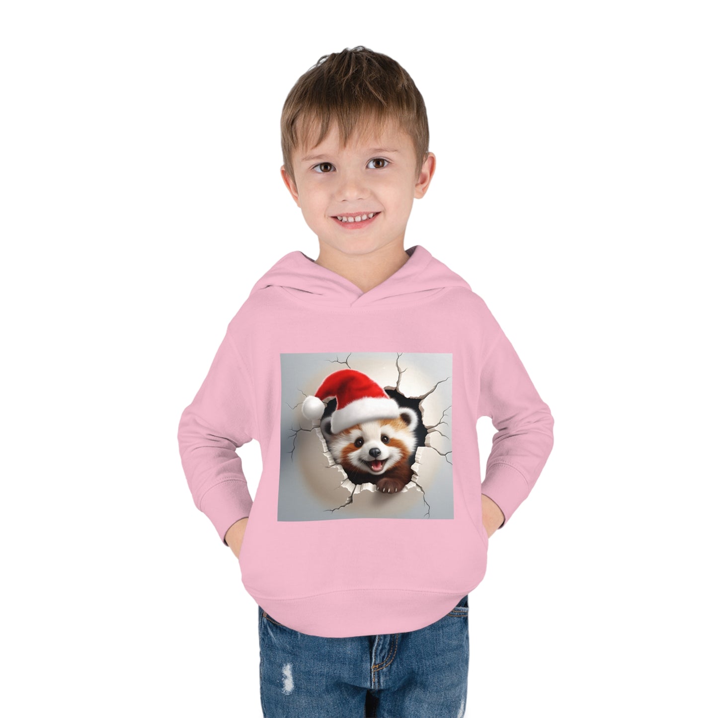 ~Baby Red Panda~ 3D Christmas Toddler Pullover Fleece Hoodie by Rabbit Skins