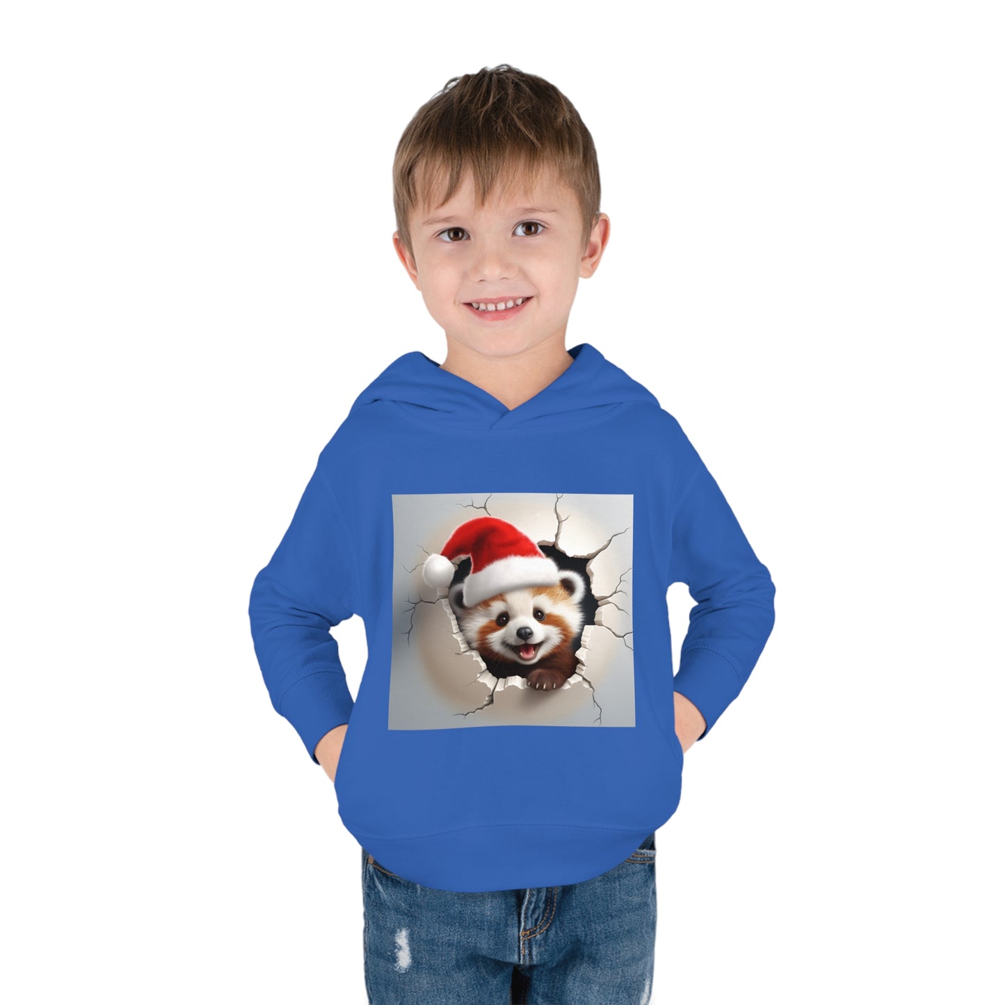 ~Baby Red Panda~ 3D Christmas Toddler Pullover Fleece Hoodie by Rabbit Skins