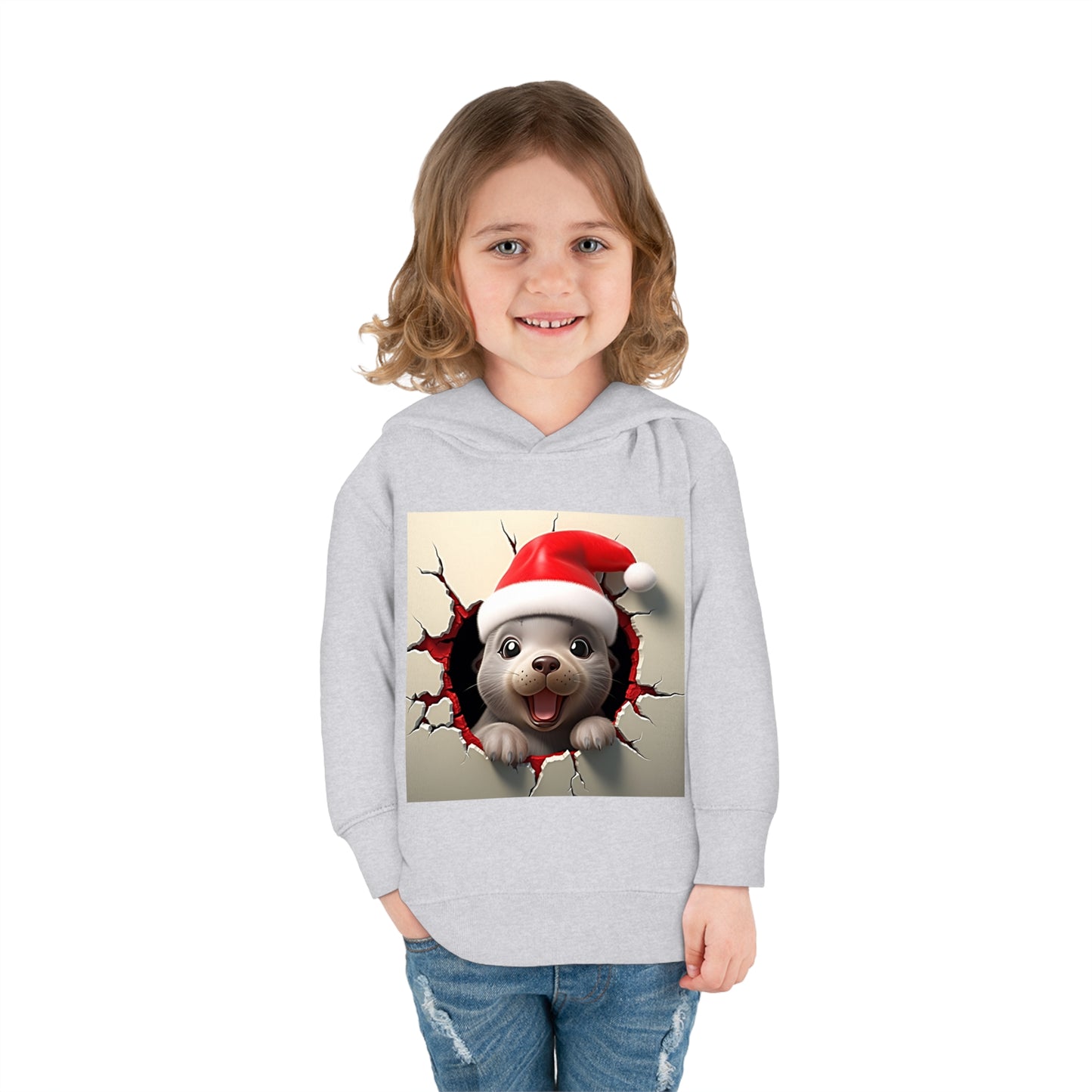 Copy of ~Baby Seal Cub~ 3D Christmas Toddler Pullover Fleece Hoodie by Rabbit Skins