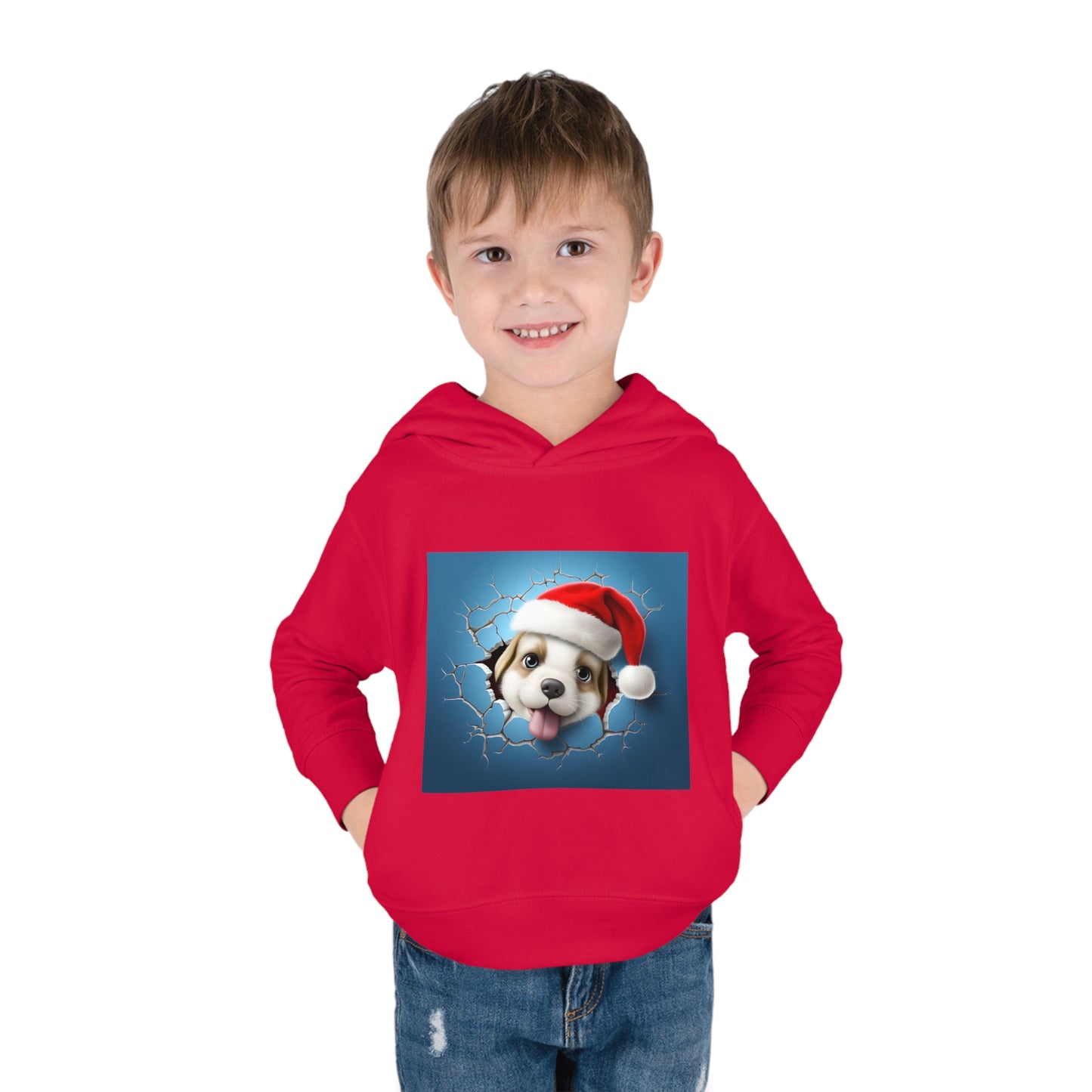 ~Baby Puppy~ 3D Christmas Toddler Pullover Fleece Hoodie by Rabbit Skins