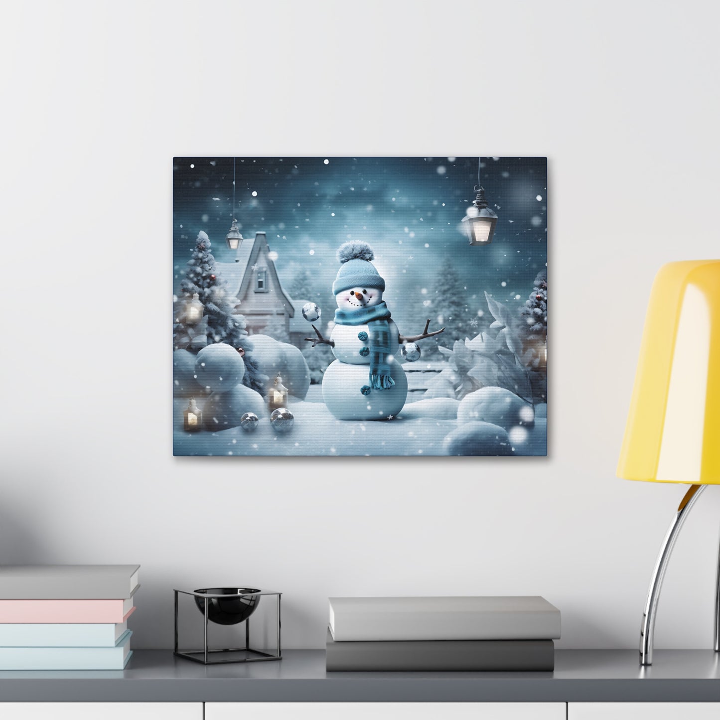 ~Blue Snowman Too~ Canvas Gallery Wrap