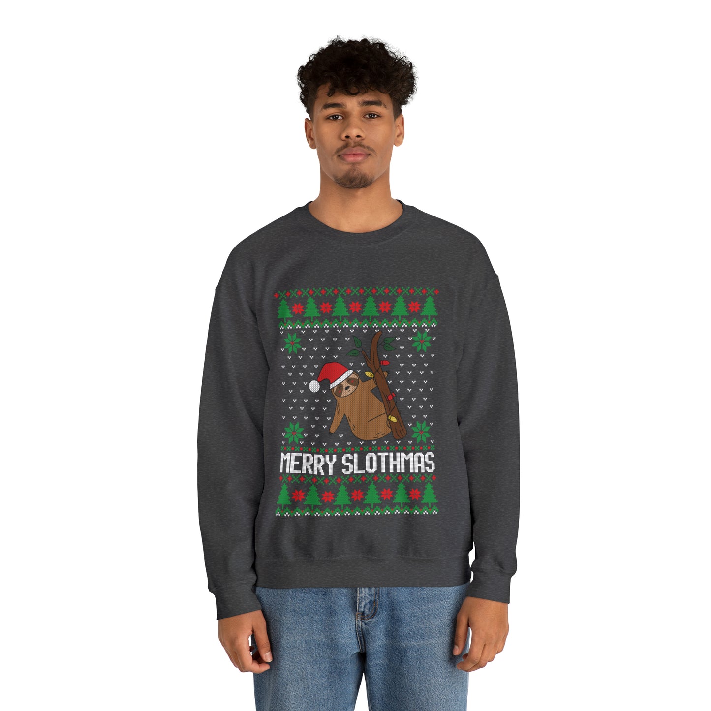 ~Merry Slothmas~ Unisex Heavy Blend™ Crewneck Sweatshirt