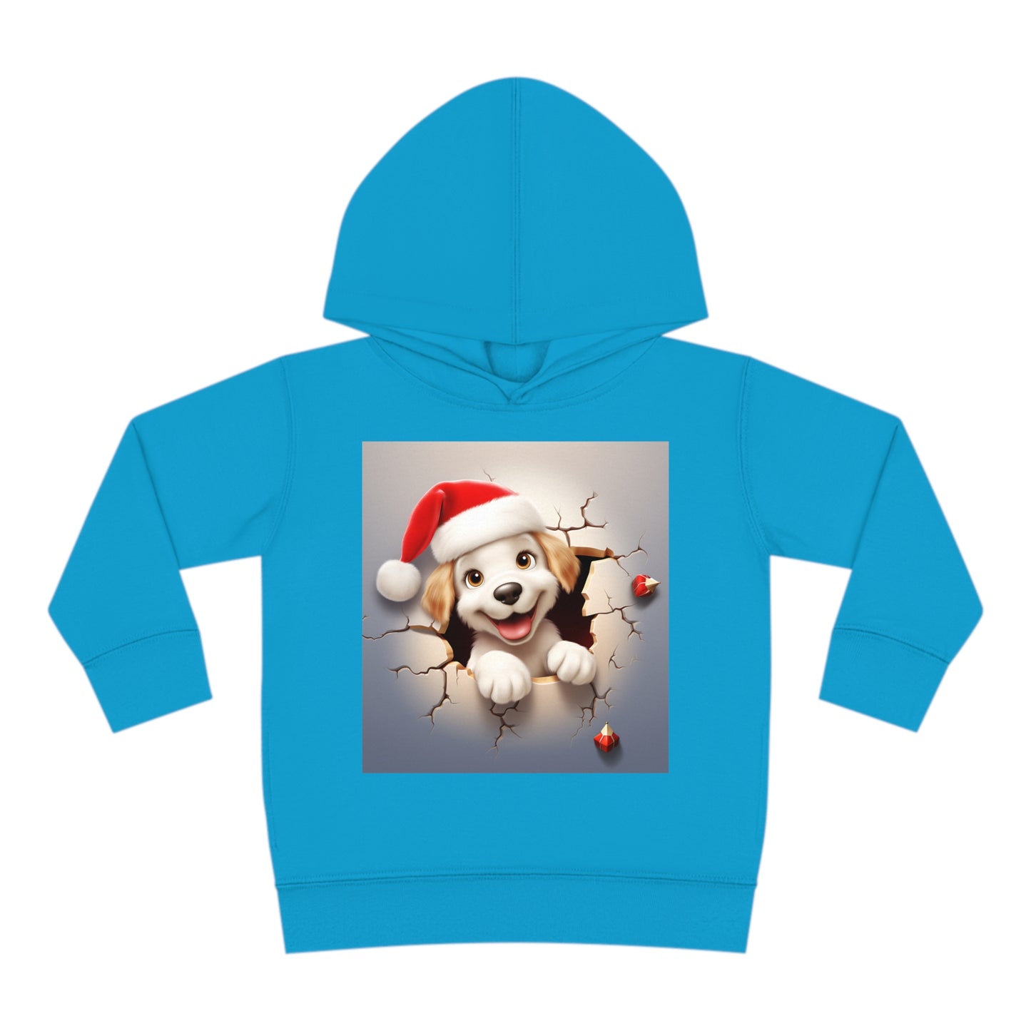 ~Little Puppy~ 3D Christmas Toddler Pullover Fleece Hoodie by Rabbit Skins