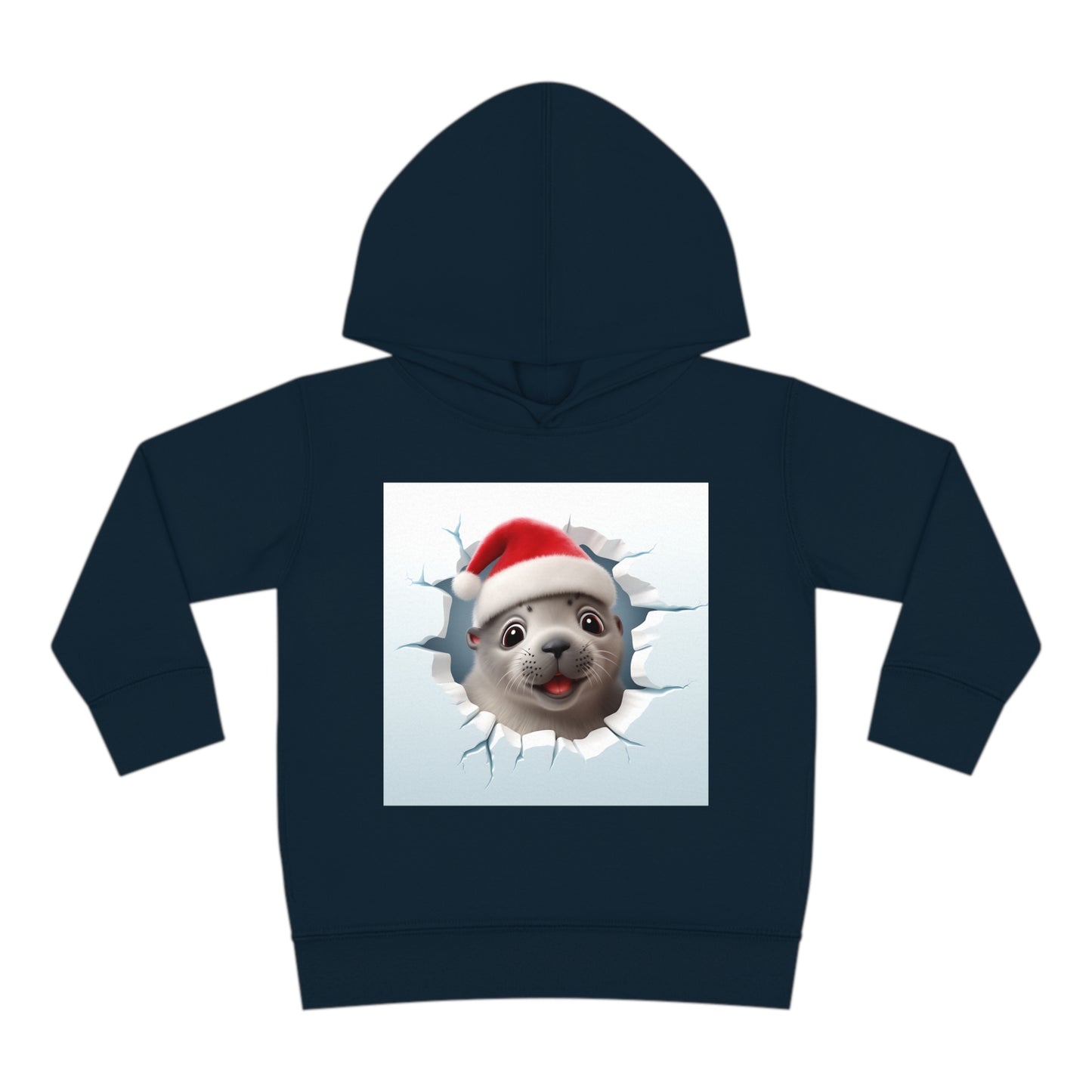 ~Baby Seal~ 3D Christmas Toddler Pullover Fleece Hoodie by Rabbit Skins