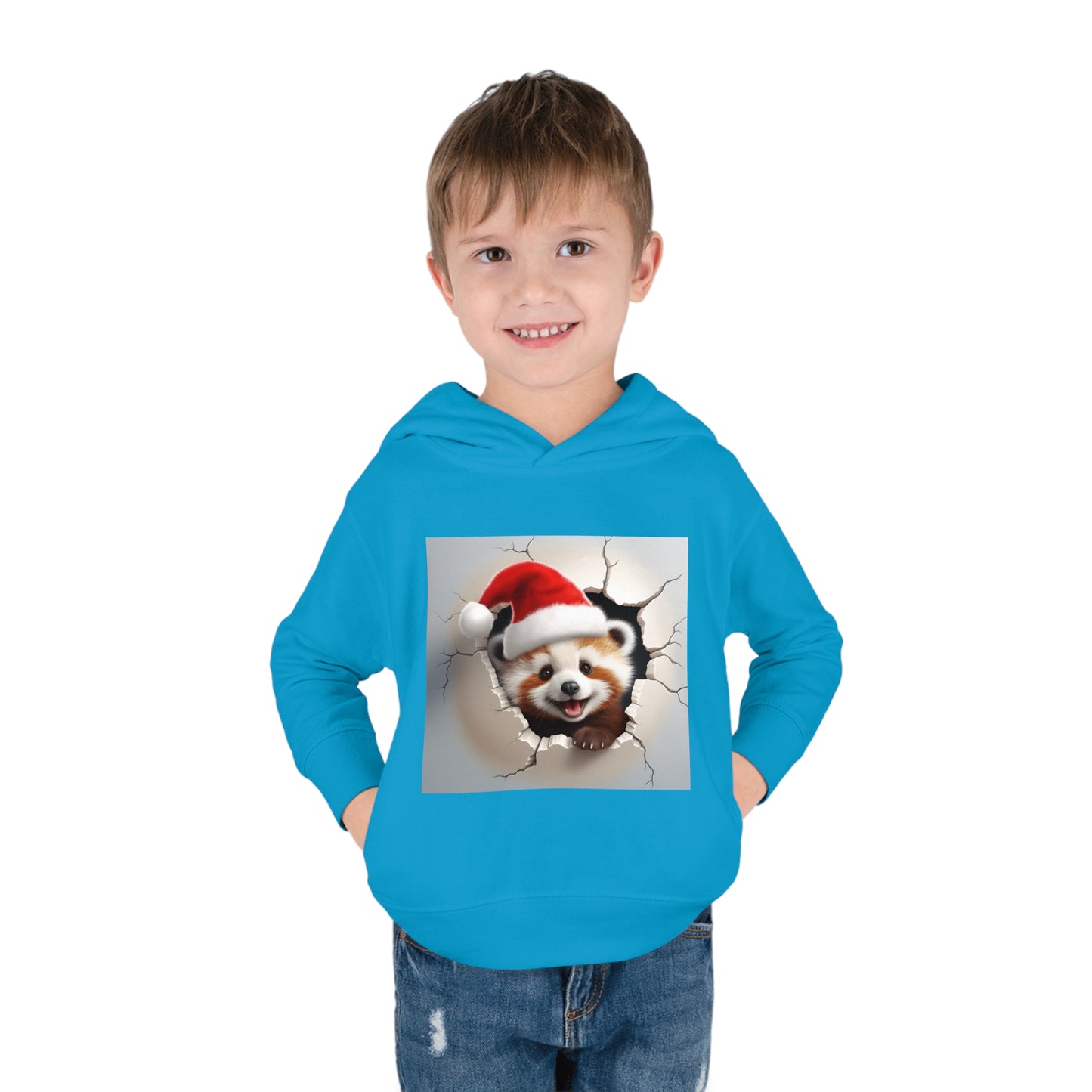 ~Baby Red Panda~ 3D Christmas Toddler Pullover Fleece Hoodie by Rabbit Skins