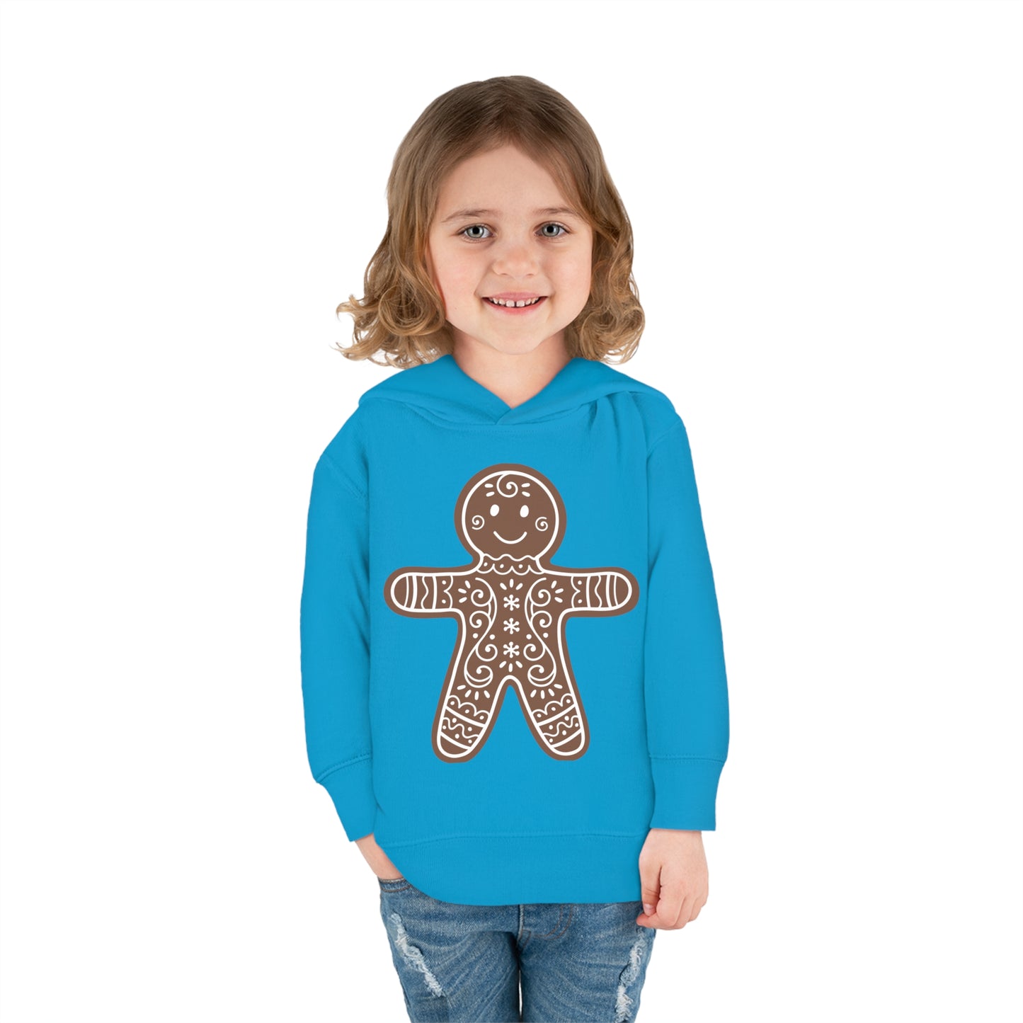 ~Gingerbread Man~ Christmas Toddler Pullover Fleece Hoodie by Rabbit Skins