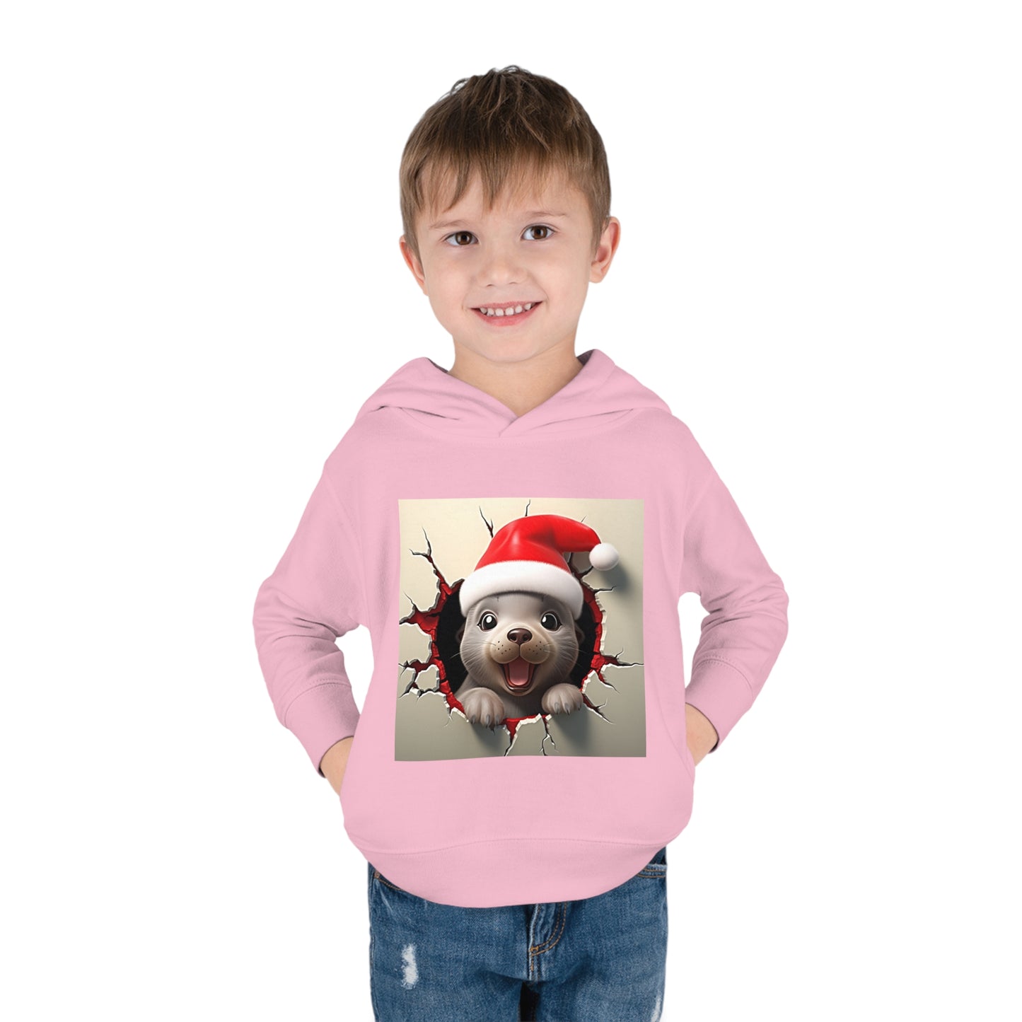 Copy of ~Baby Seal Cub~ 3D Christmas Toddler Pullover Fleece Hoodie by Rabbit Skins