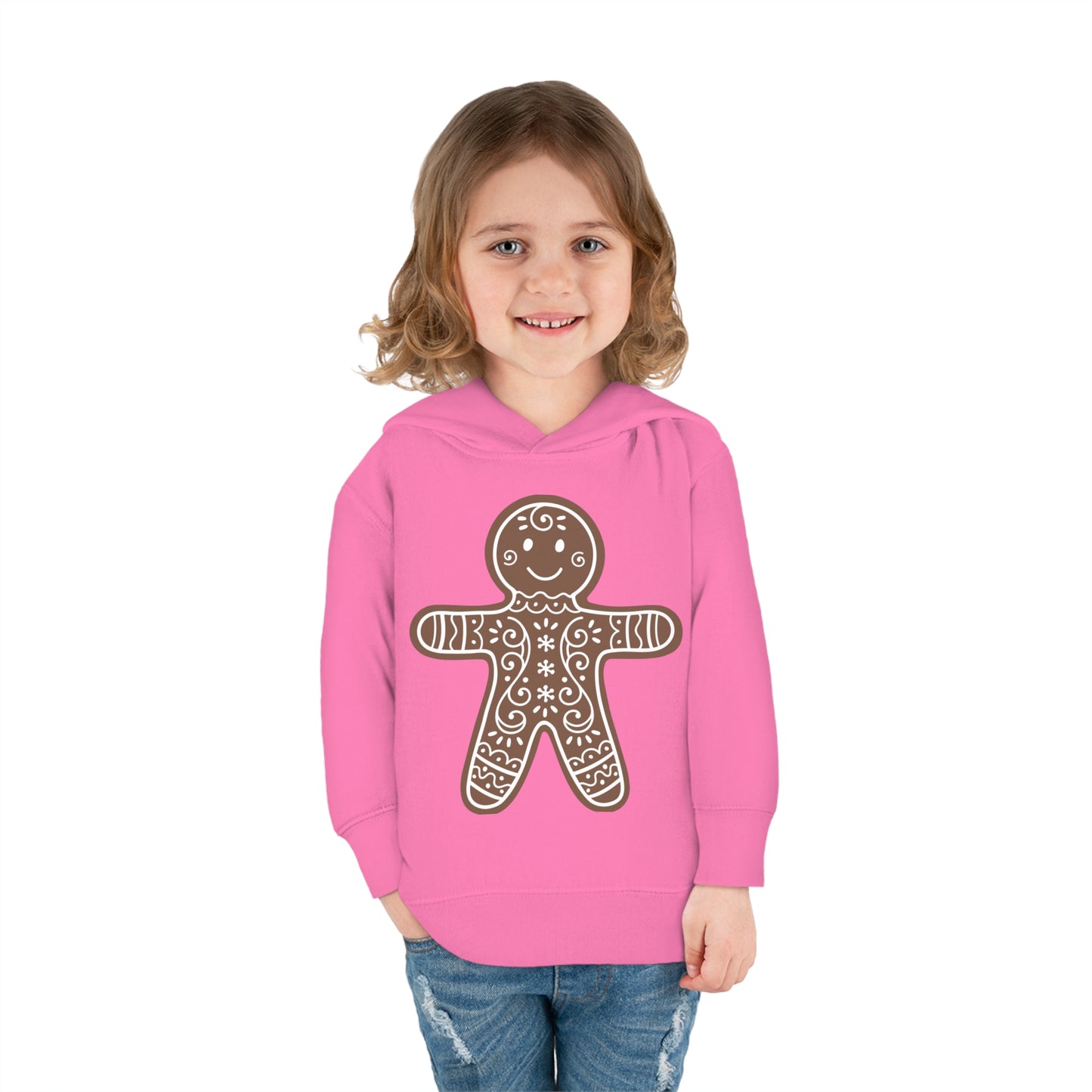 ~Gingerbread Man~ Christmas Toddler Pullover Fleece Hoodie by Rabbit Skins