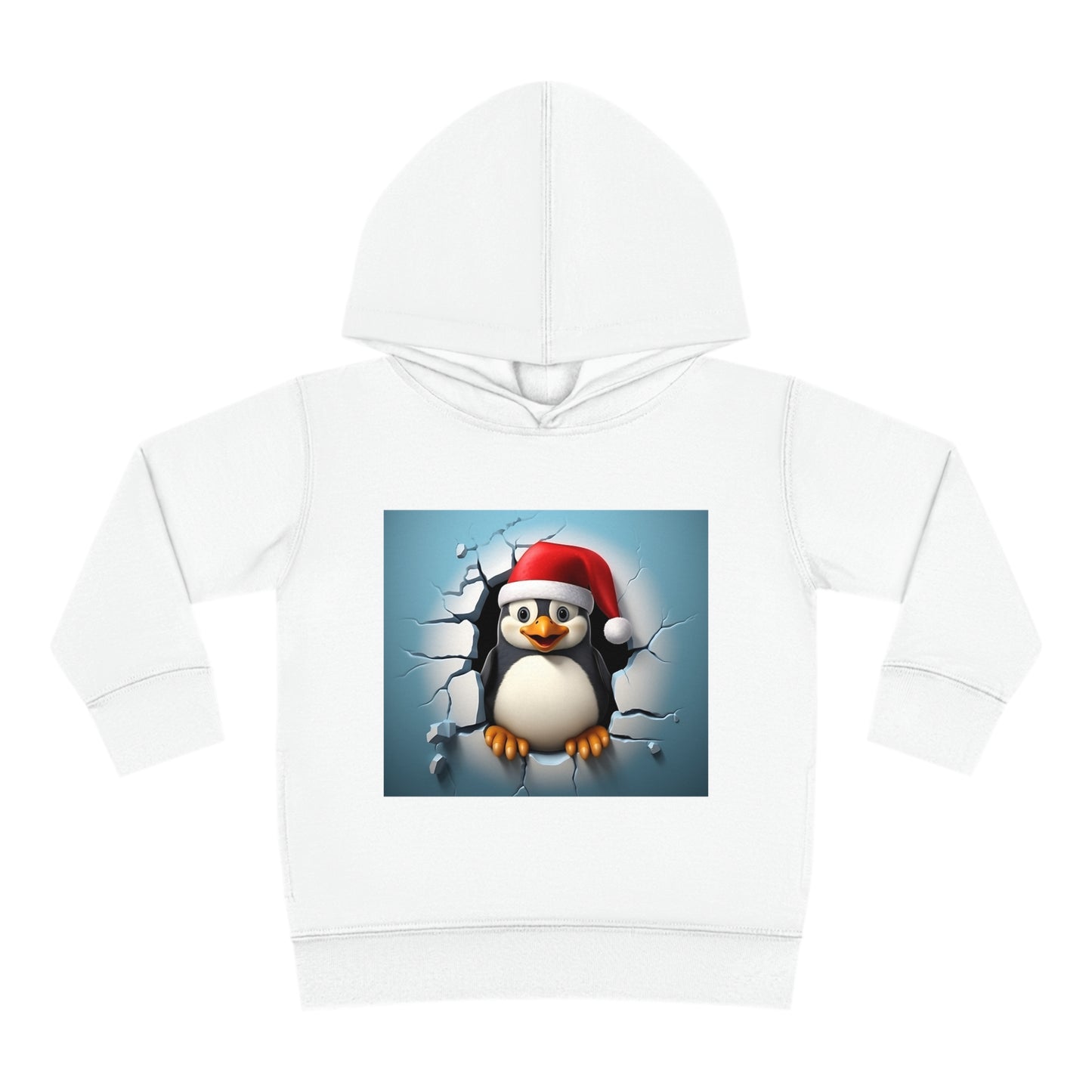 ~Penguin Chick~ 3D Christmas Toddler Pullover Fleece Hoodie by Rabbit Skins