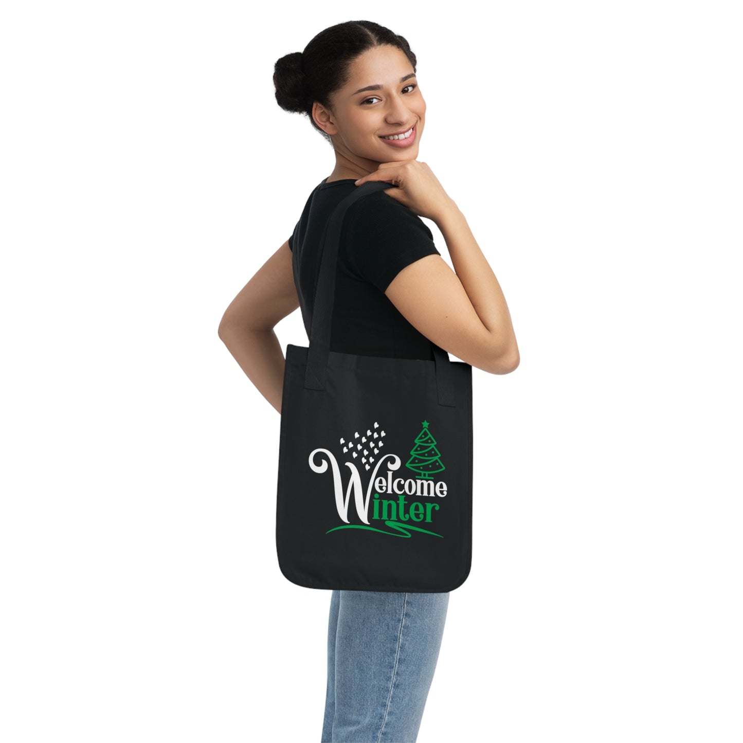 ~Welcome Winter~ Christmas Organic Canvas Tote Bag