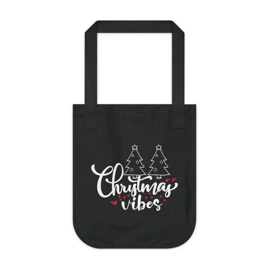 ~Christmas Vibes~ Christmas Organic Canvas Tote Bag