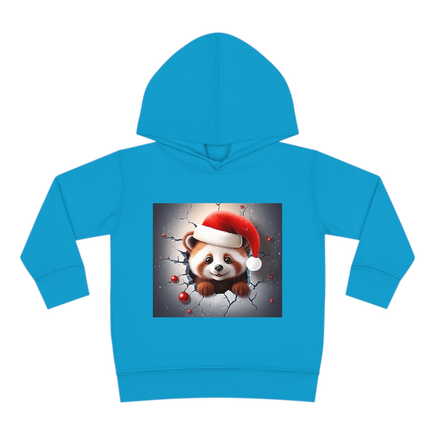 ~Red Panda Cub~ 3D Christmas Toddler Pullover Fleece Hoodie by Rabbit Skins