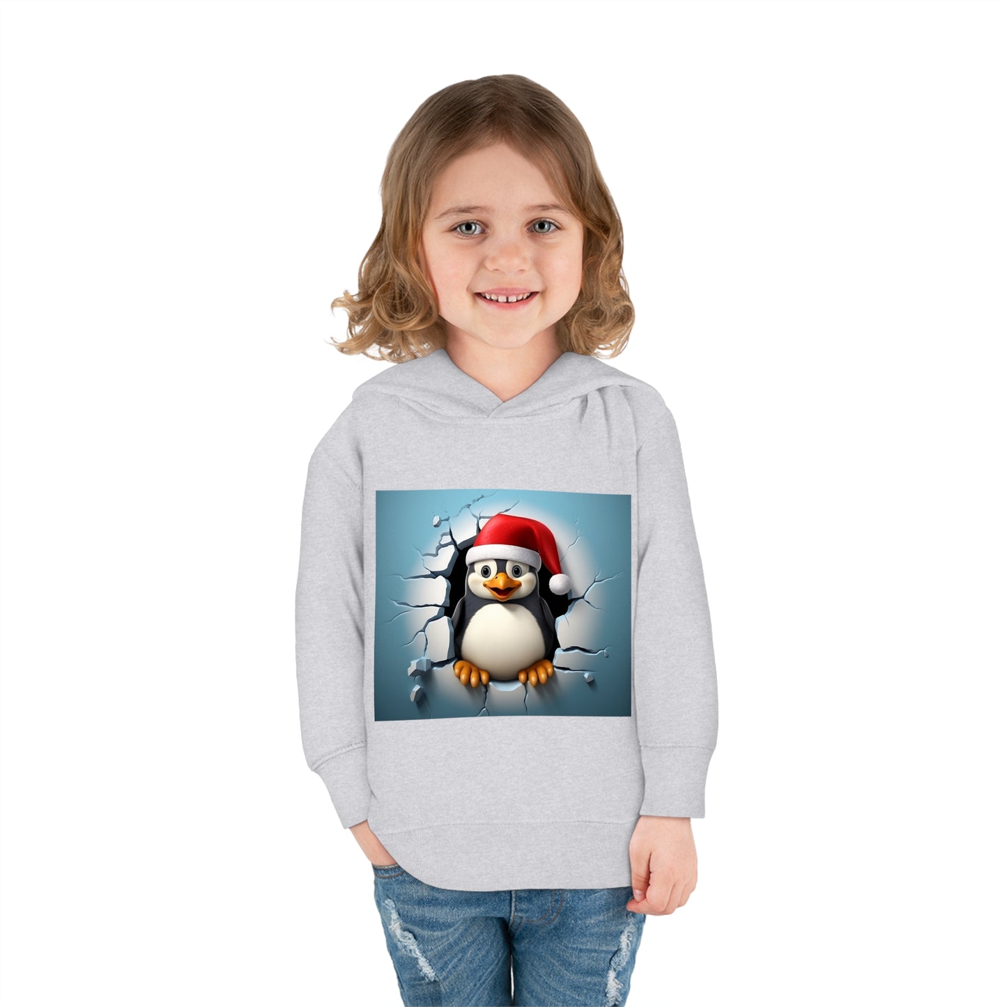 ~Penguin Chick~ 3D Christmas Toddler Pullover Fleece Hoodie by Rabbit Skins