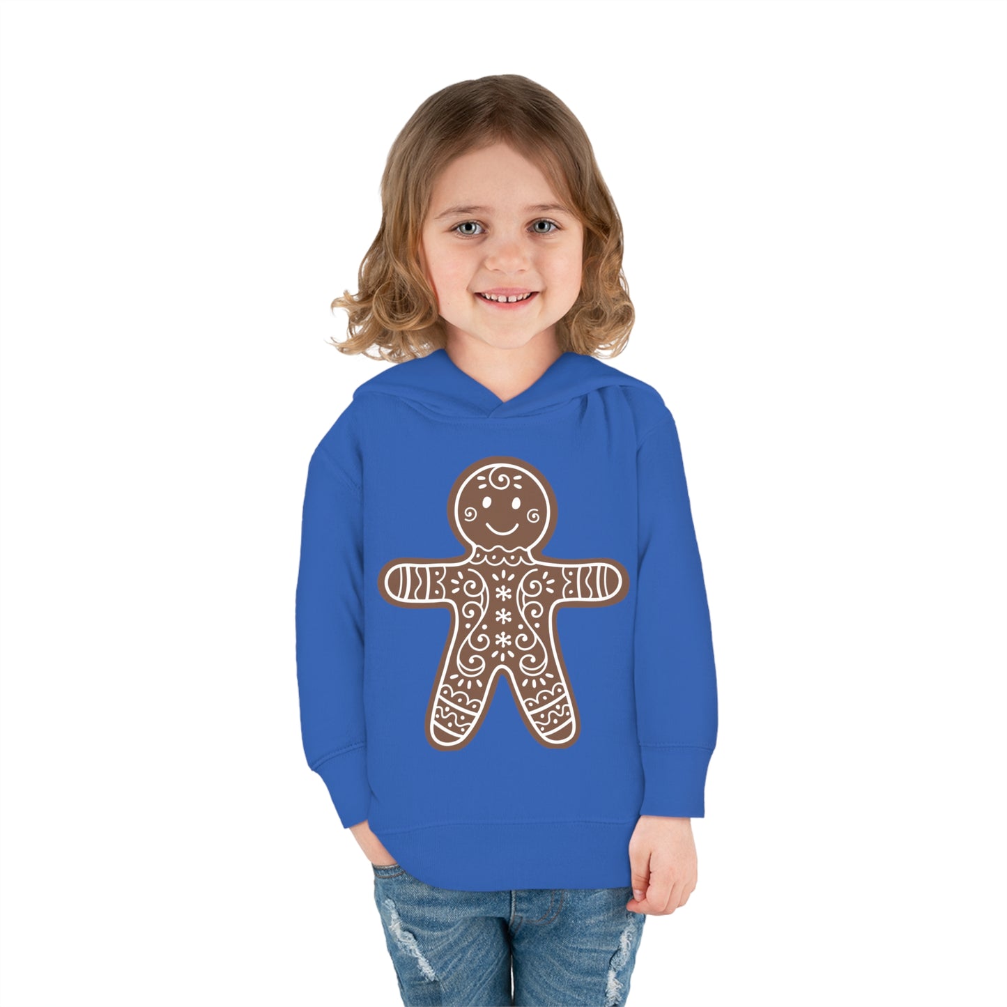 ~Gingerbread Man~ Christmas Toddler Pullover Fleece Hoodie by Rabbit Skins