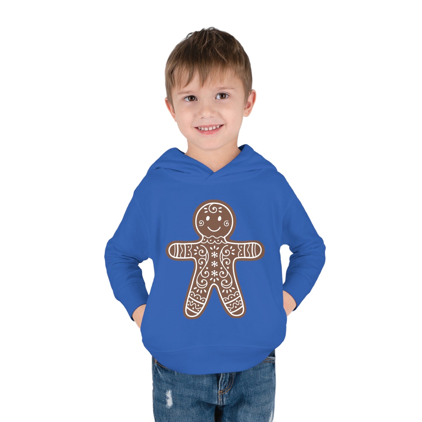 ~Gingerbread Man~ Christmas Toddler Pullover Fleece Hoodie by Rabbit Skins